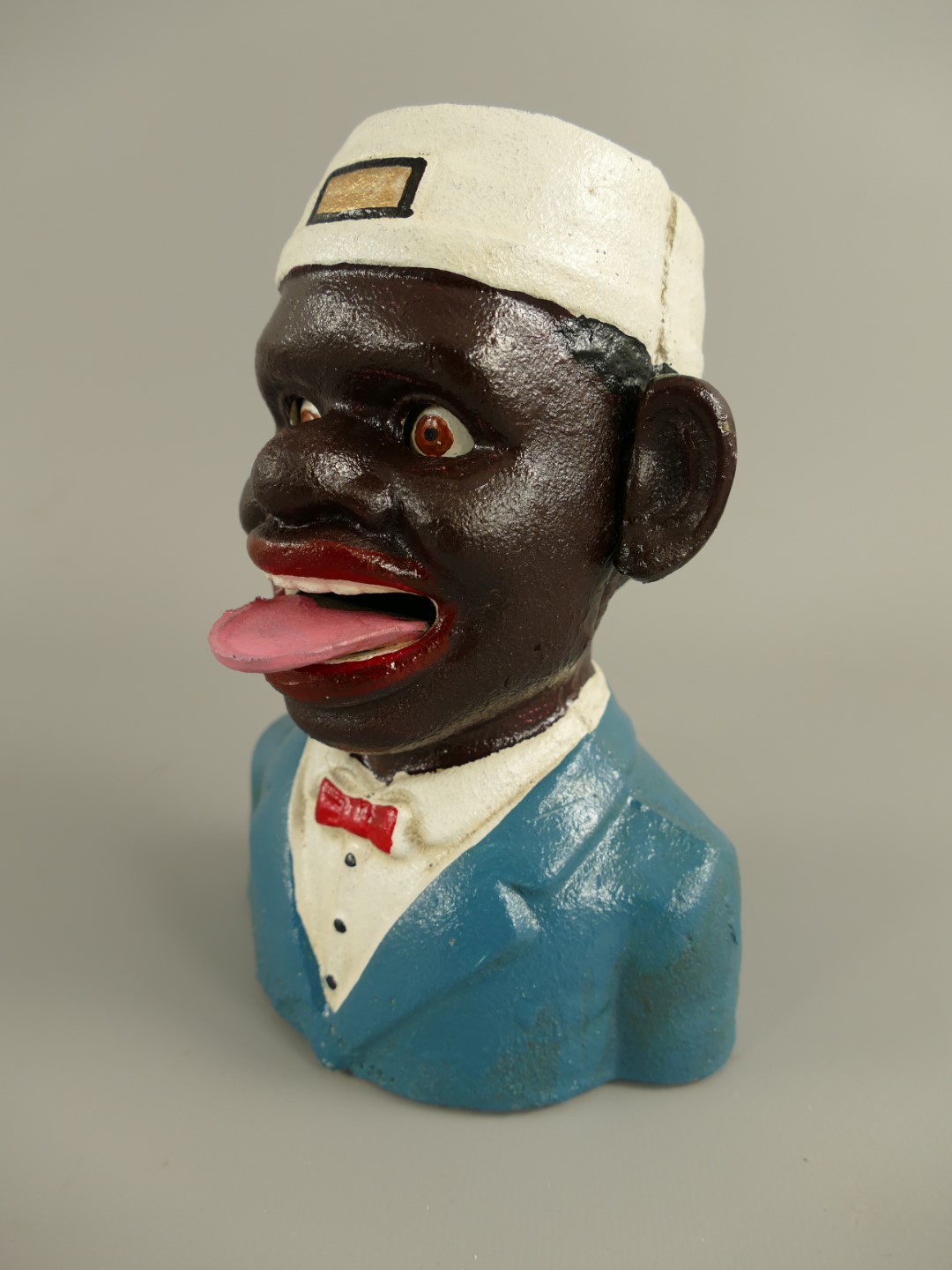 Spardose(Mechan.) Figur Eisen H.18x13cm Spardose(Mechan.) Figur Eisen H.18x13cm