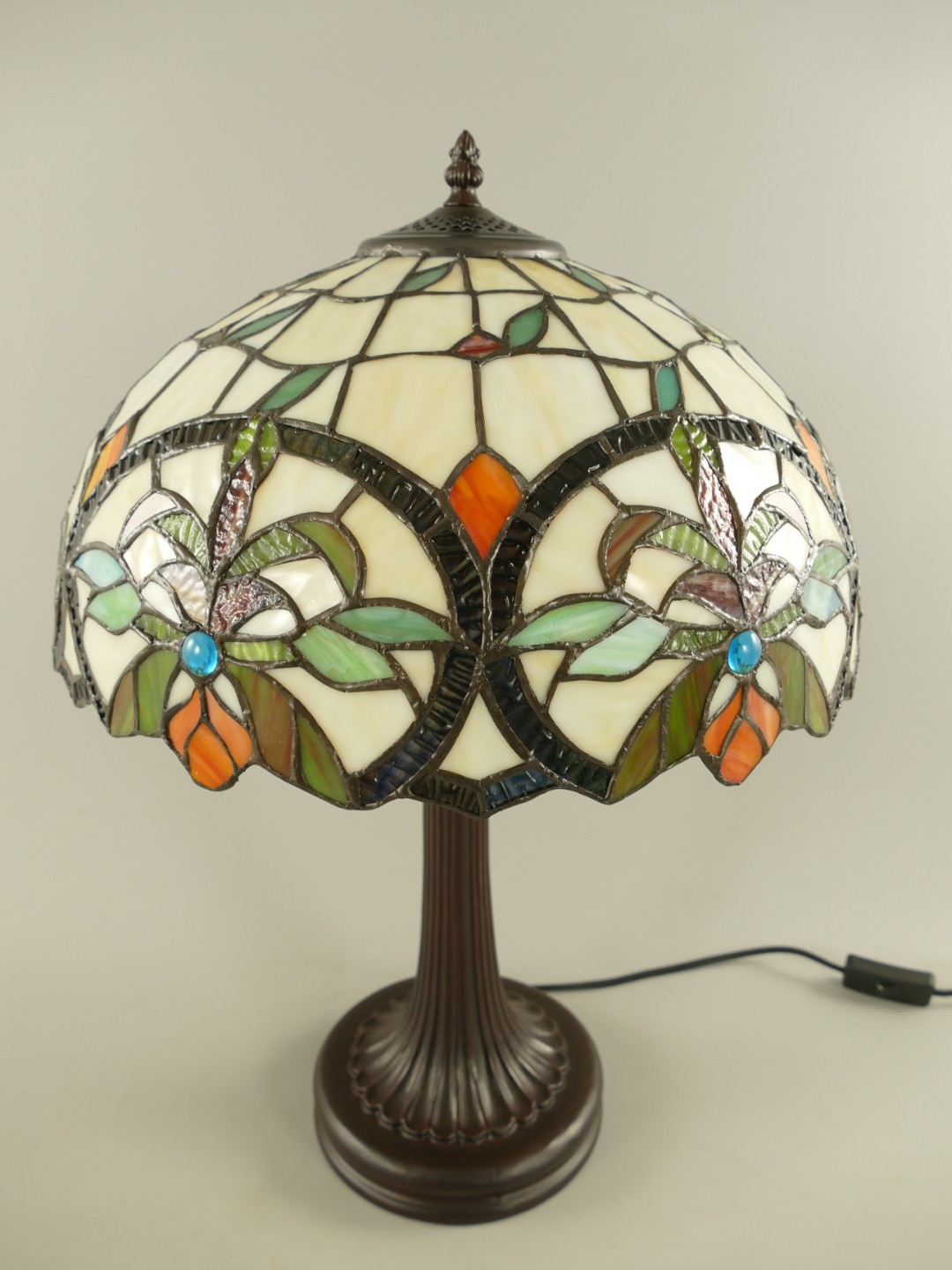 Lampe Tiffany fassung 2x E27 H.56x40cm
