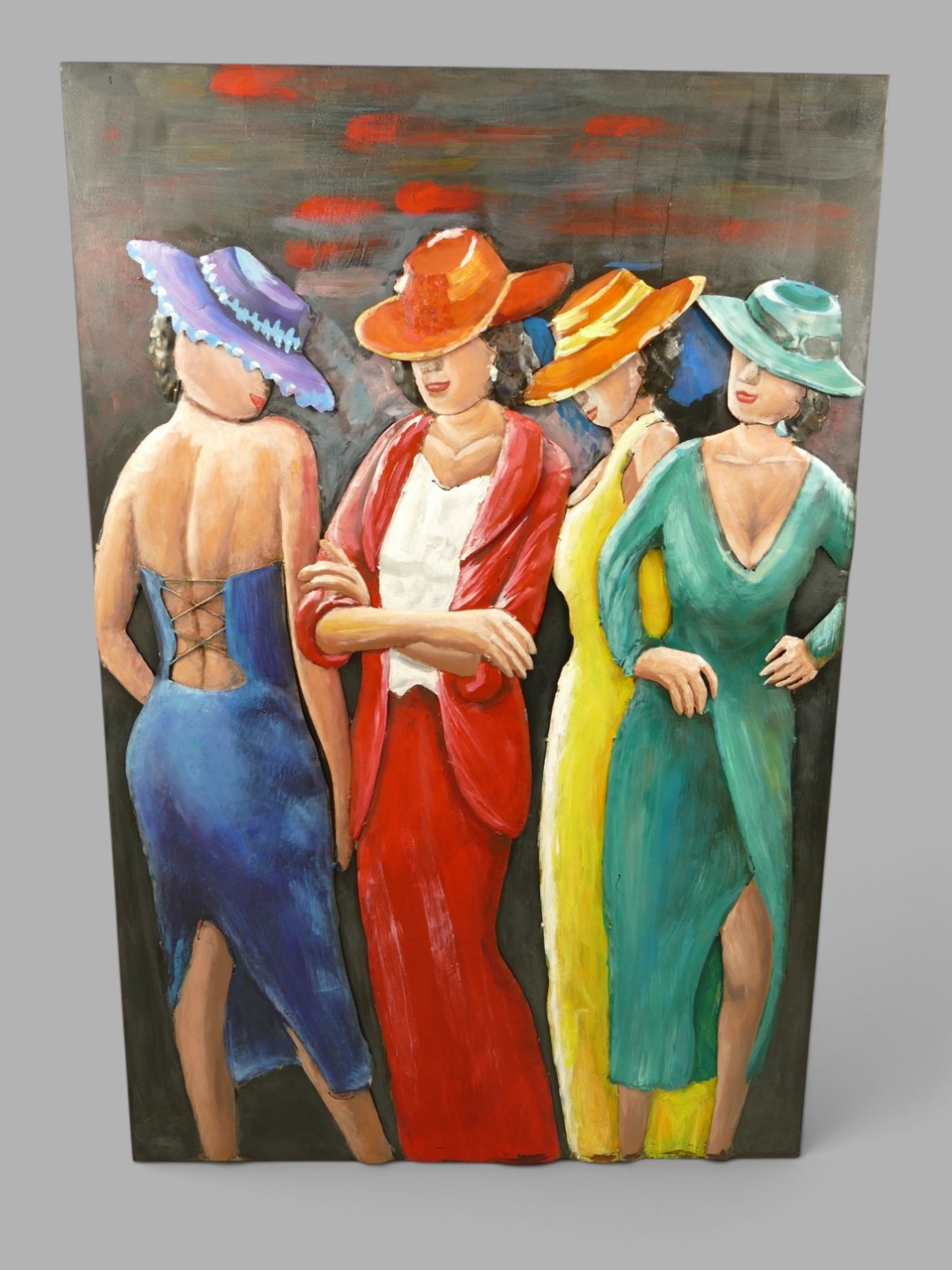 (*) Metallbild (3D) Frauen Eisen H.120x80cm