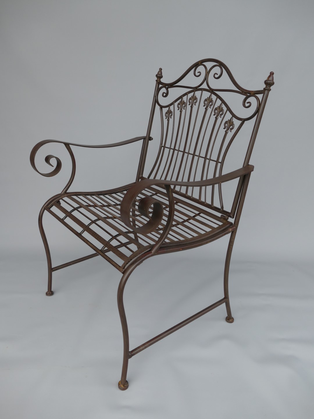 Stuhl Eisen rustikal braun H.95cm Stuhl Eisen rustikal braun H.95cm