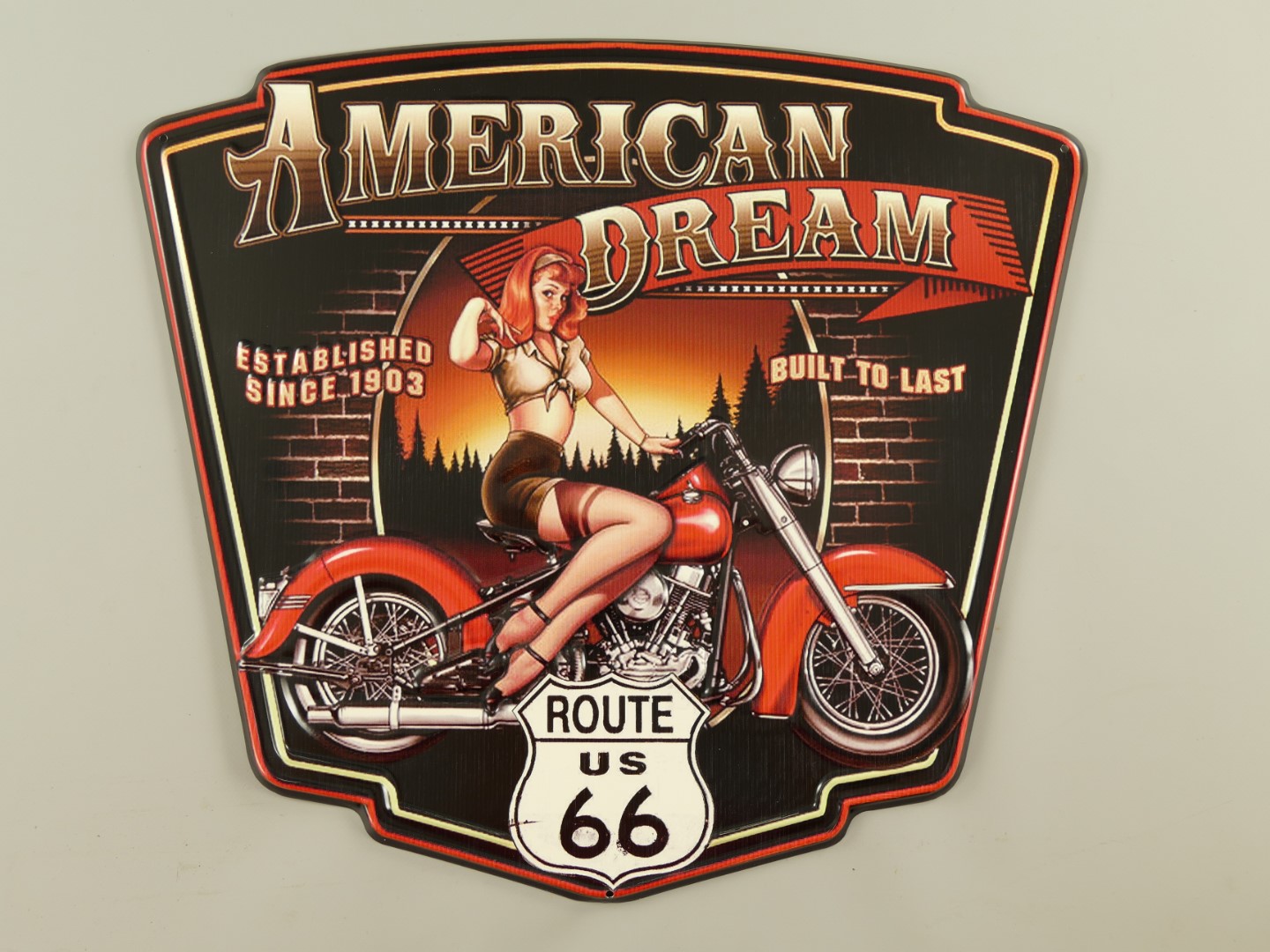 Wandschild(Gestanz) Eisen American Dream L.50x45cm Wandschild(Gestanz) Eisen American Dream L.50x45cm