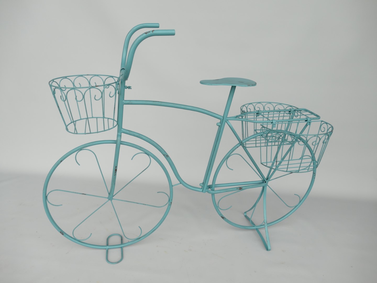 (*S) Blumen FAHRRAD rustik blau L.112cm (*S) Blumen FAHRRAD rustik blau L.112cm