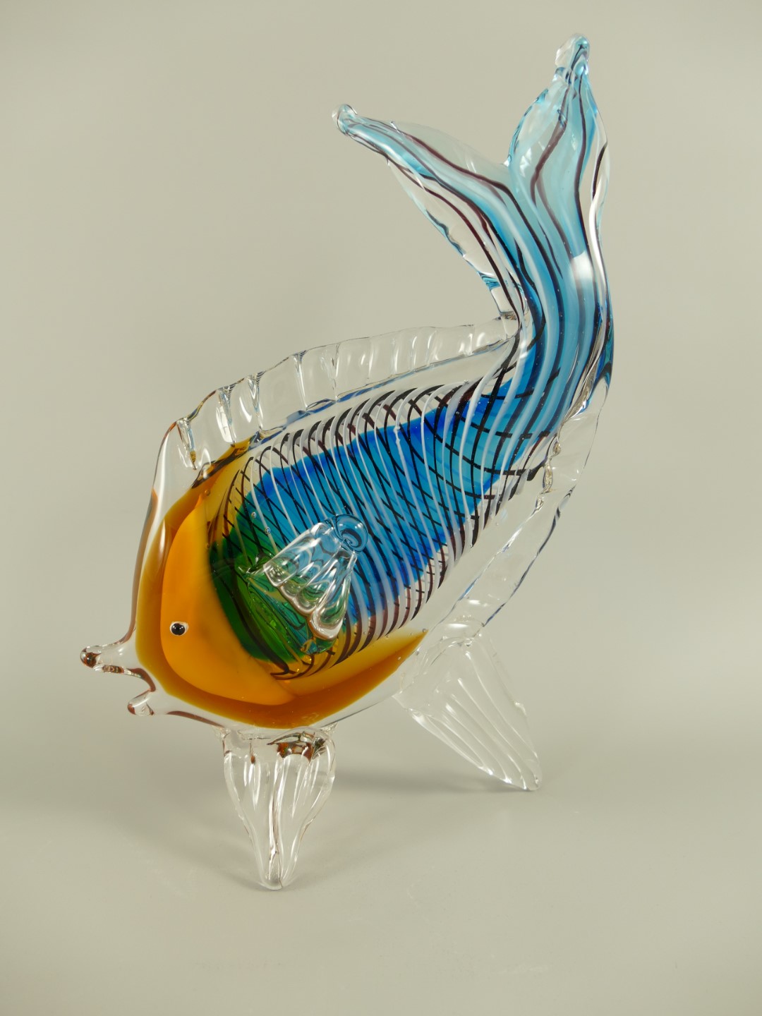 Glasfigur Fisch farbe H.28cm