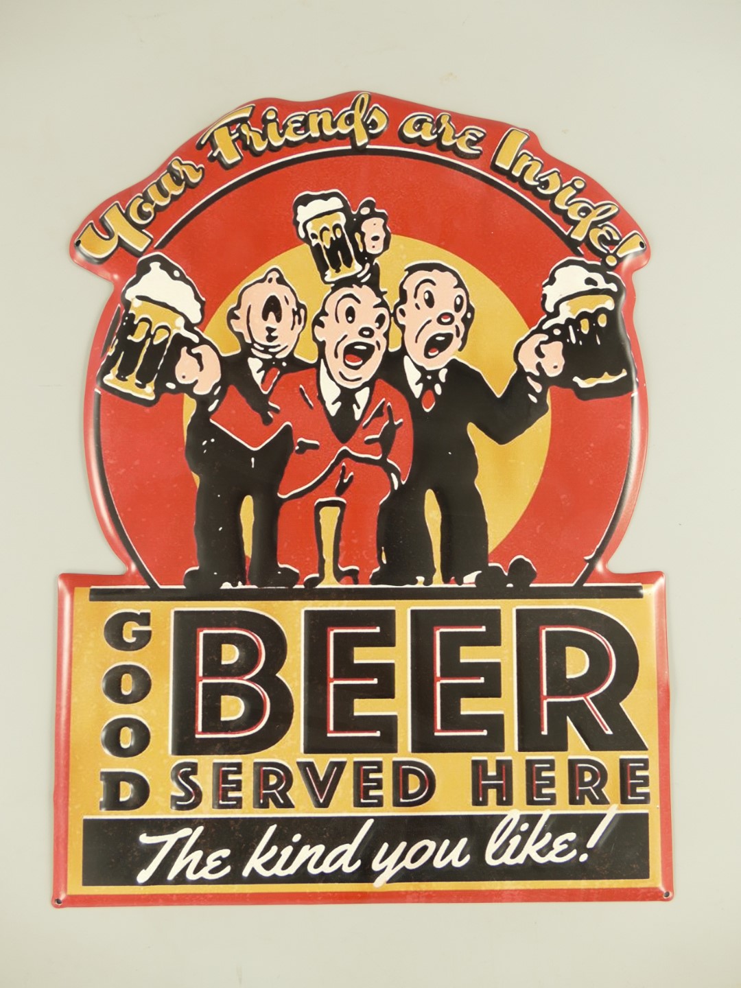 Wandschild(Gestanz) Eisen Beer Served Here H.45cm