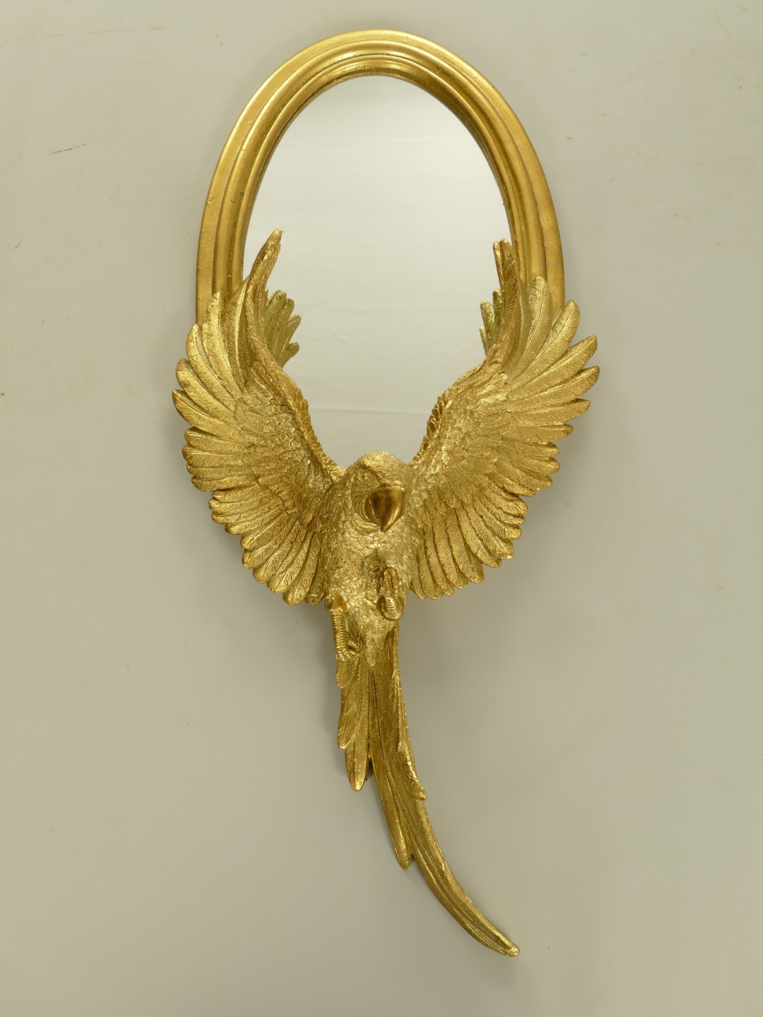 Wandspiegel Papageien Polystein gold H.59cm Wandspiegel Papageien Polystein gold H.59cm