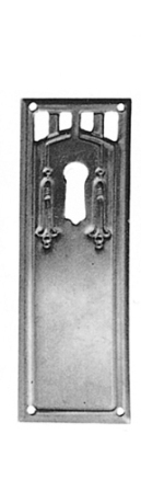 Beschlag Messing brüniert mit Loch oben 32x95mm