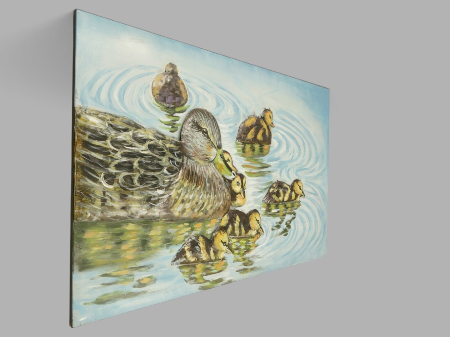 (*) Metallbild (3D) Ente Eisen L.120x80cm