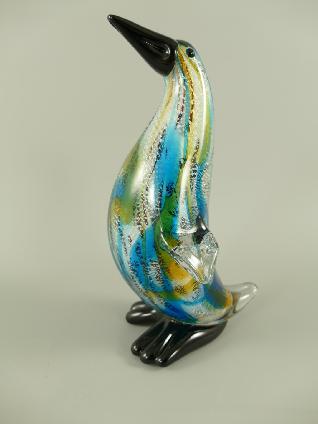 Glasfigur Pinguine farbe H.22x12cm Glasfigur Pinguine farbe H.22x12cm