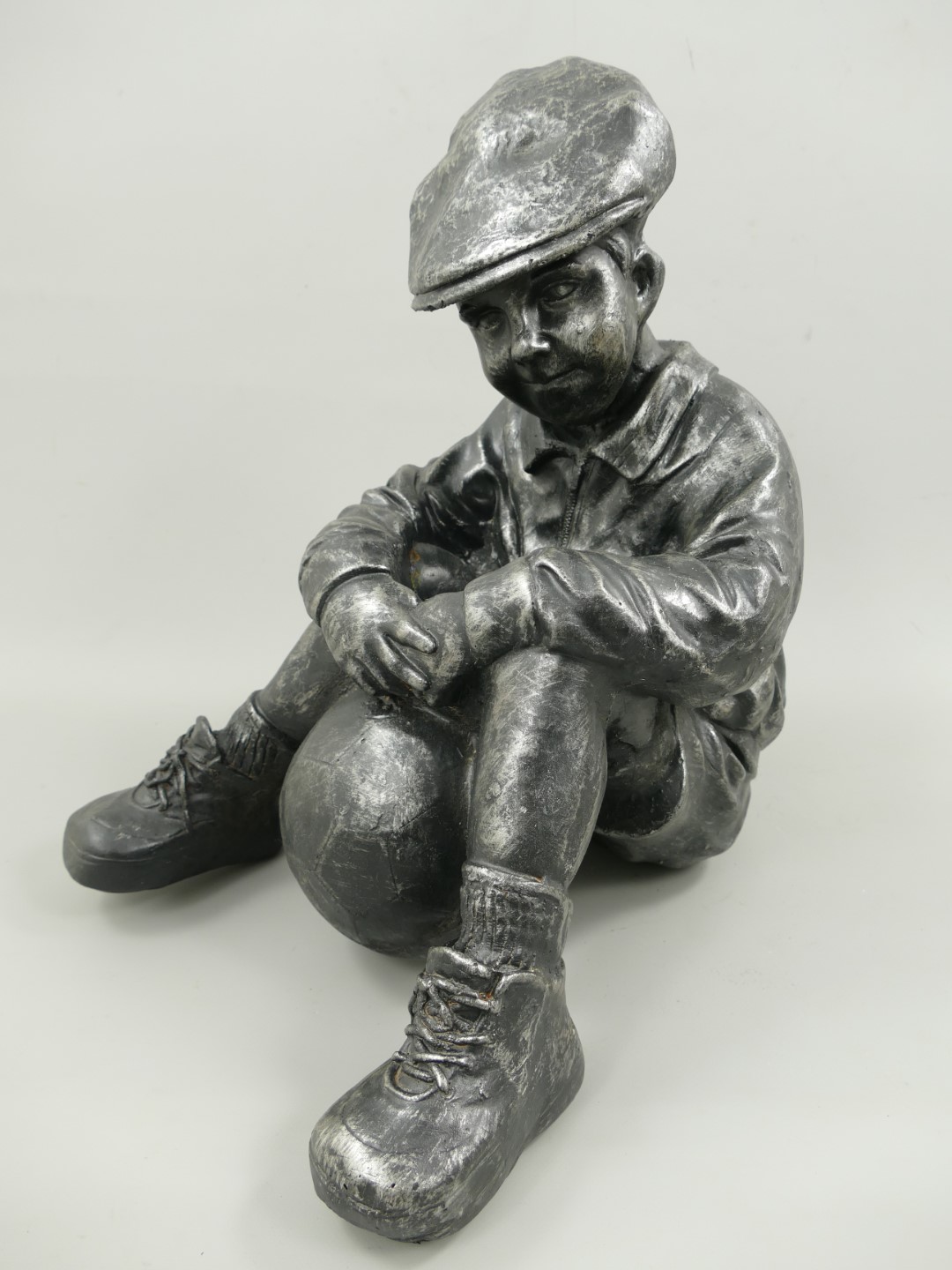 (*)RAUS*PREIS Kind Ball Kunststein(MGO)Grau H.45cm (*)RAUS*PREIS Kind Ball Kunststein(MGO)Grau H.45cm