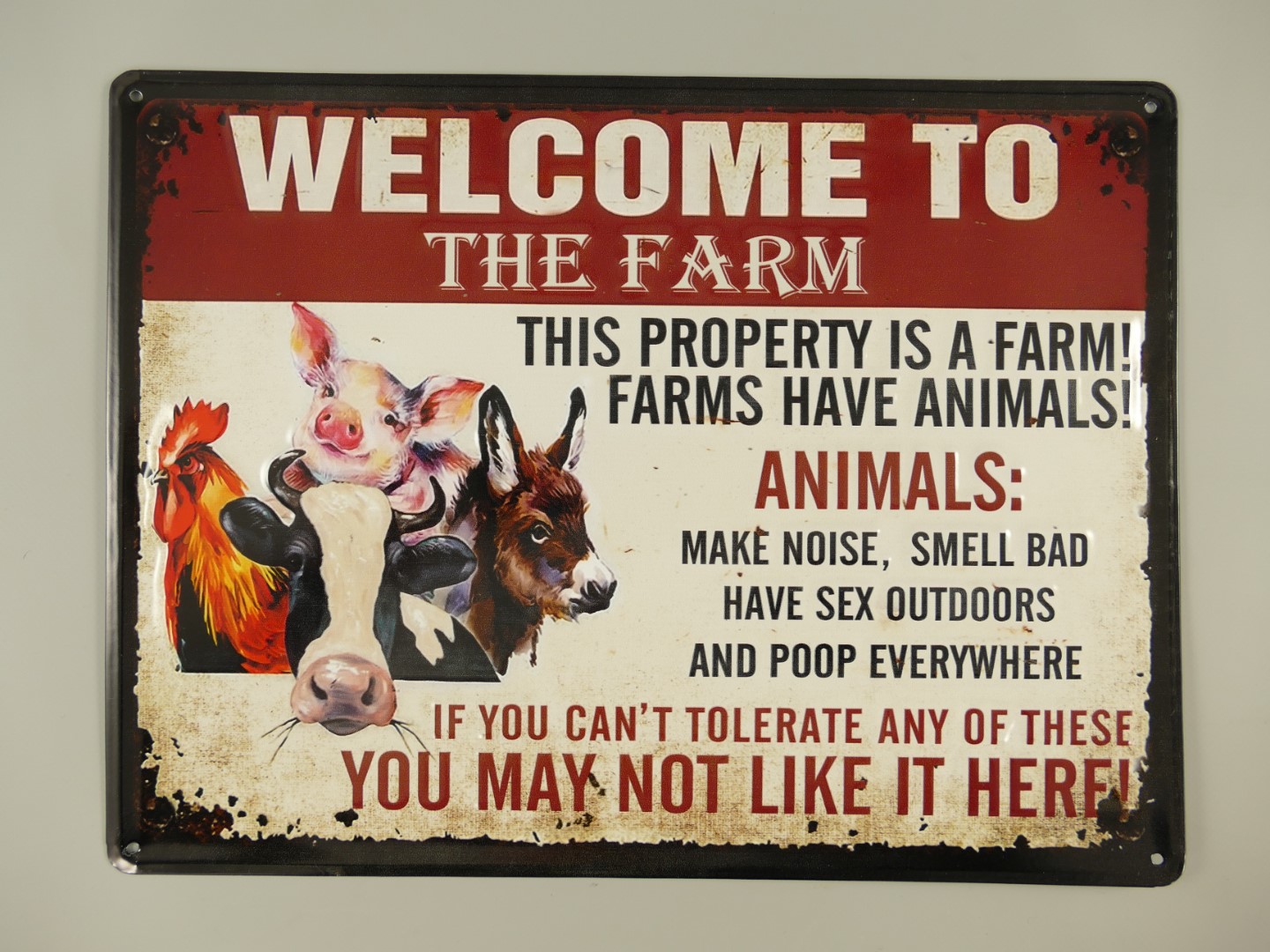 Wandschild(Gestanzt) Welcome to the Farm L.40x30cm Wandschild(Gestanzt) Welcome to the Farm L.40x30cm