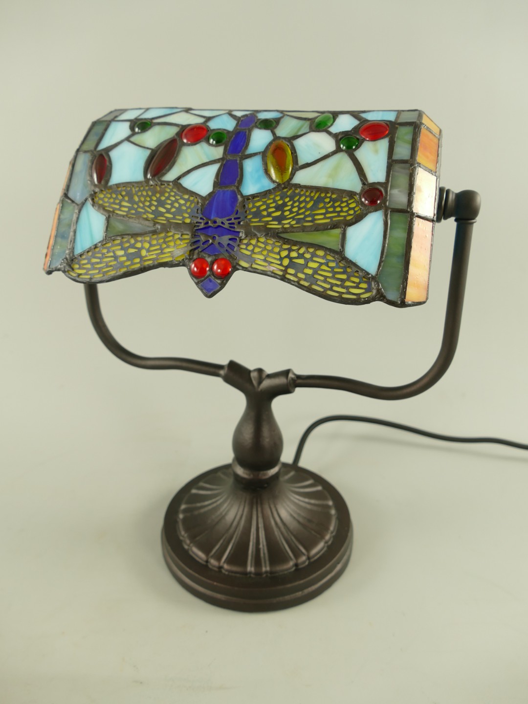 Bankerslamp Tiffany fassung E27 H.33cm Bankerslamp Tiffany fassung E27 H.33cm