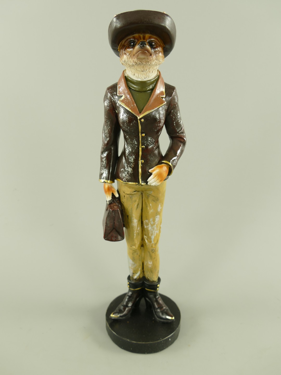 Figur Polystein Fuchs farbig H.35x9x9cm