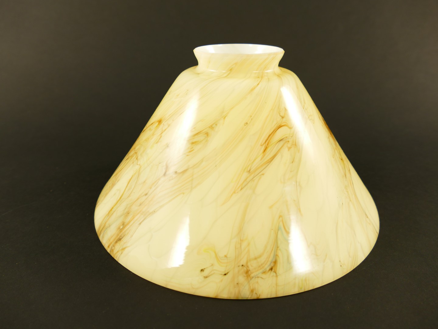 Schirm gelb marmoriert Gh.6cm D.20cm Schirm gelb marmoriert Gh.6cm D.20cm