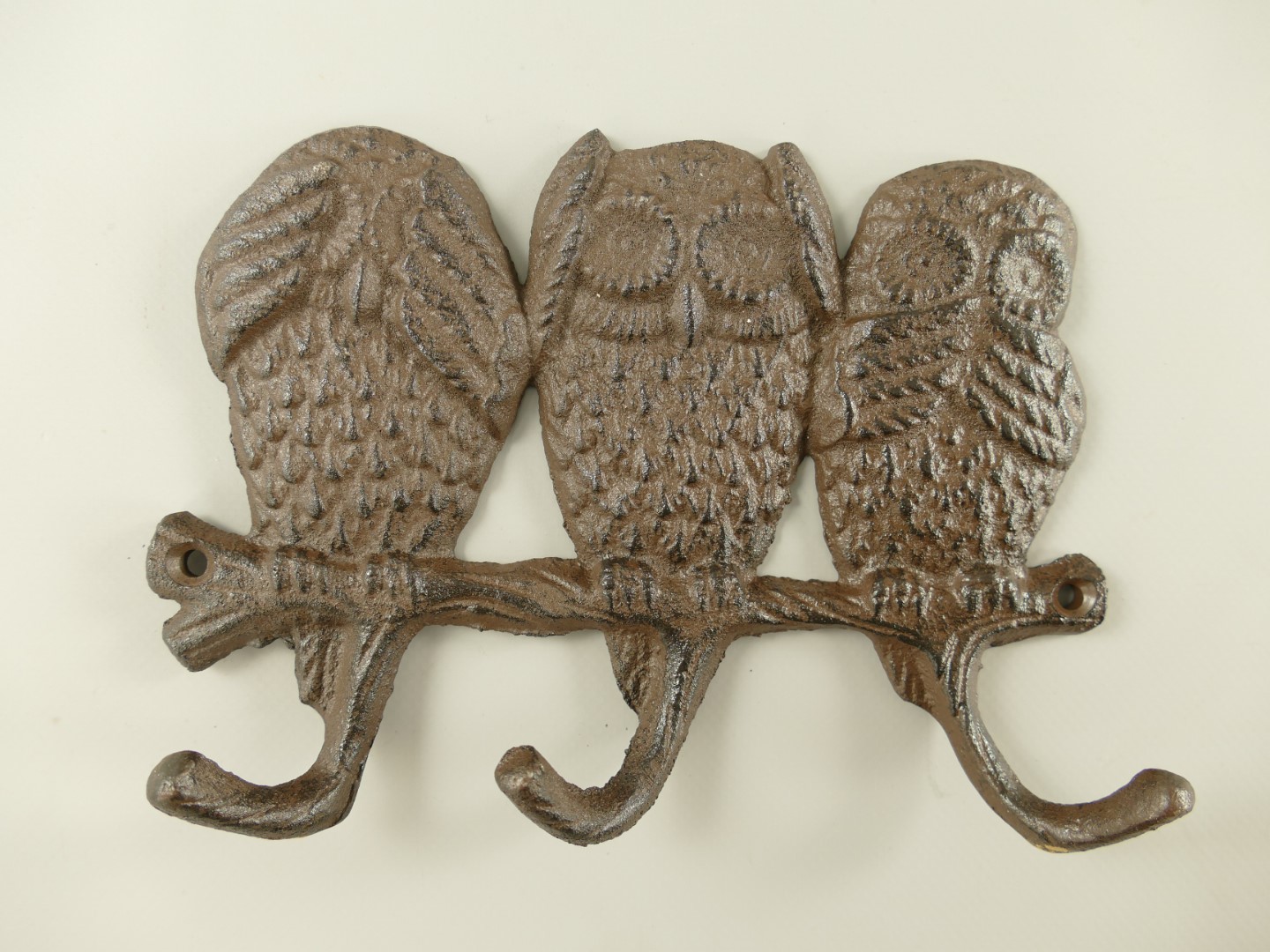 Wandhaken Eule Gußeisen rustikal braun L.19cm Wandhaken Eule Gußeisen rustikal braun L.19cm