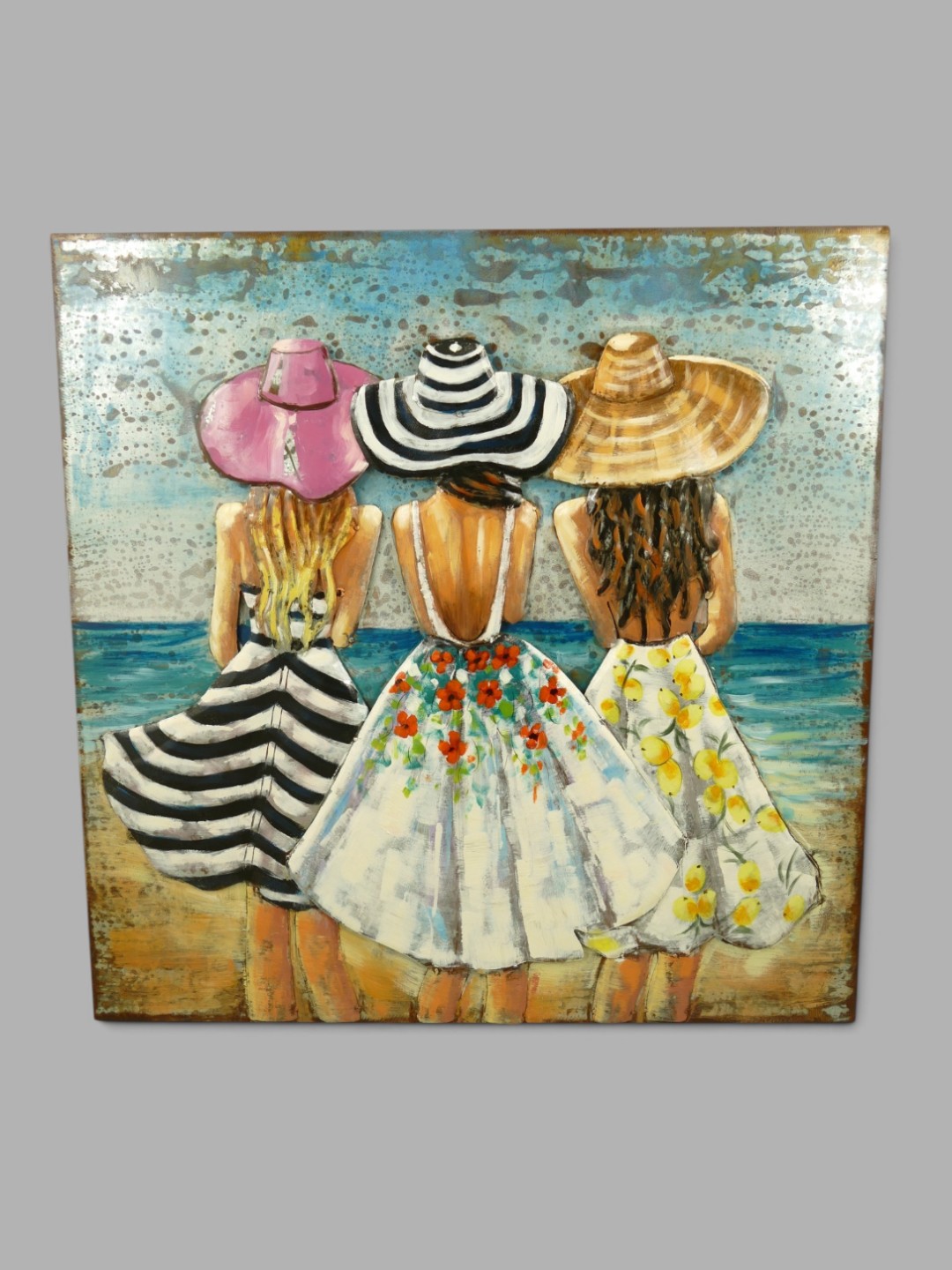 (*) Metallbild (3D) Frauen Eisen H.100x100cm