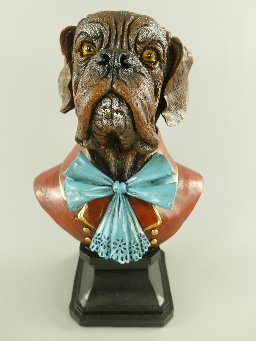 Figur Polystein Hund farbig H.40x23x16cm