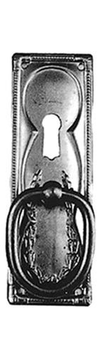 Ringbeschlag Mess.  brün. mit Loch 32x95mm