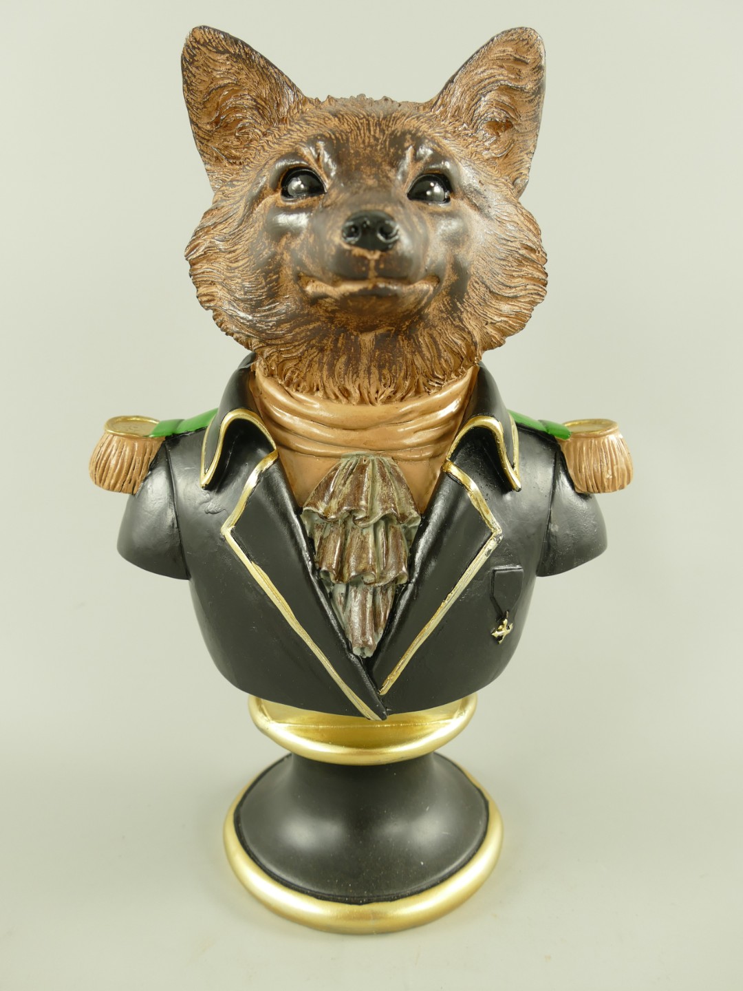 Figur Polystein Fuchs farbig H.31x20x13cm