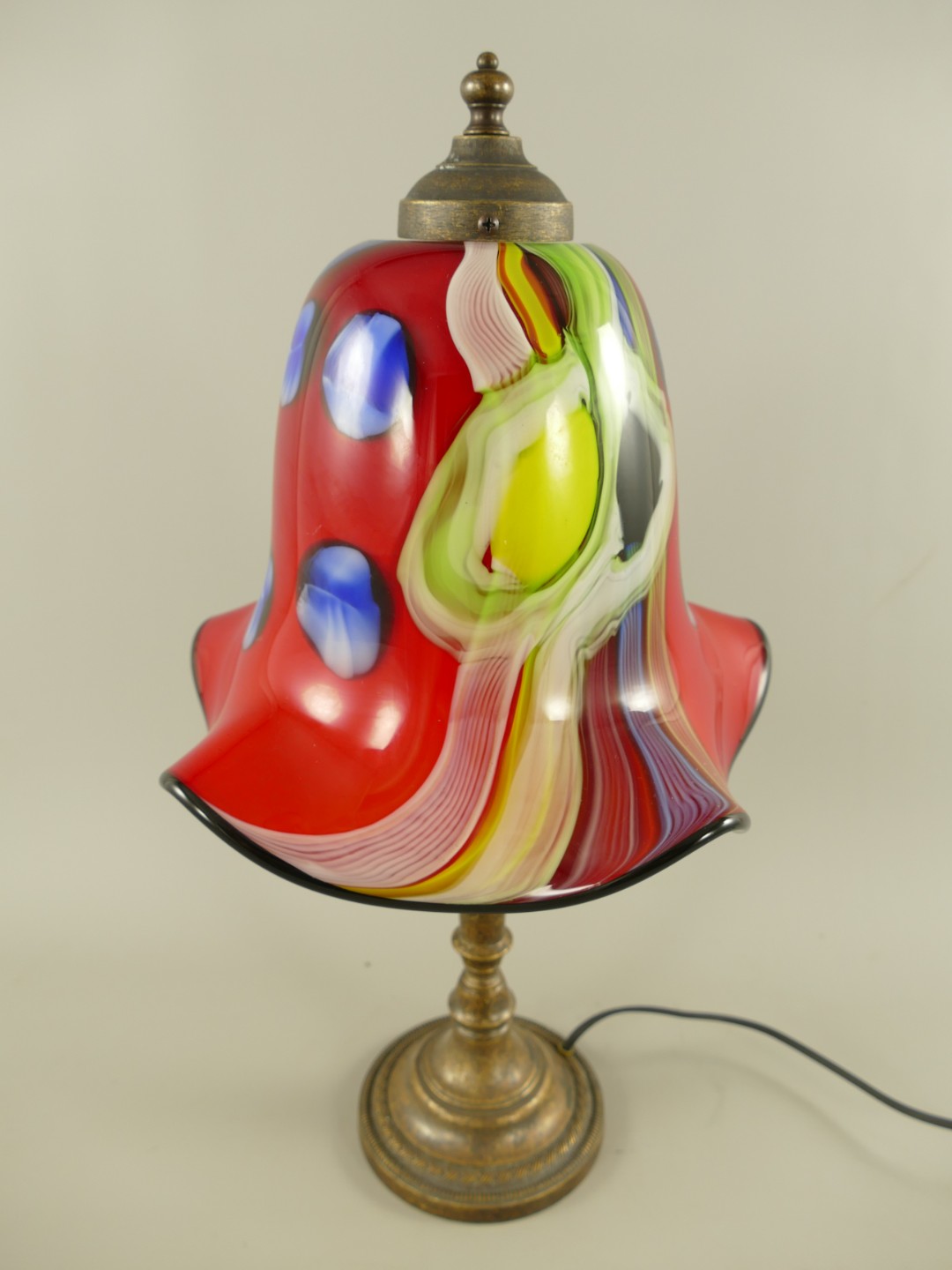 Lampenschirm/Fuss 130.052B Glas farbe H.53cm