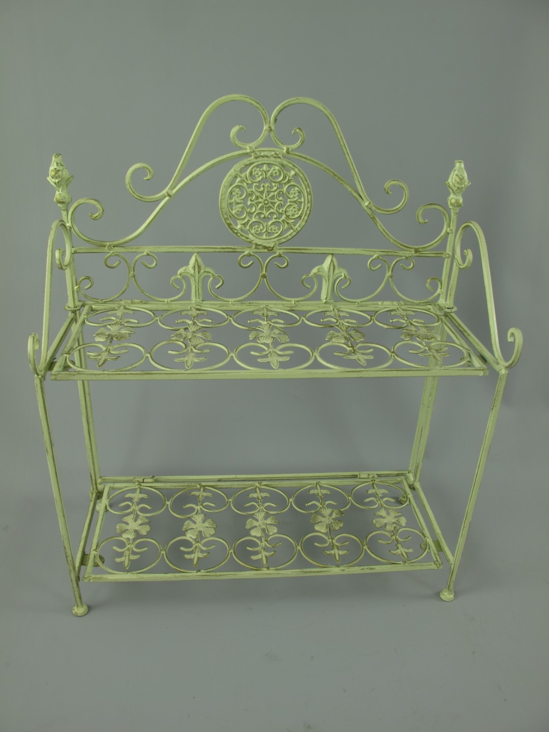 Regal Eisen rust. weiss H.48x40cm Regal Eisen rust. weiss H.48x40cm