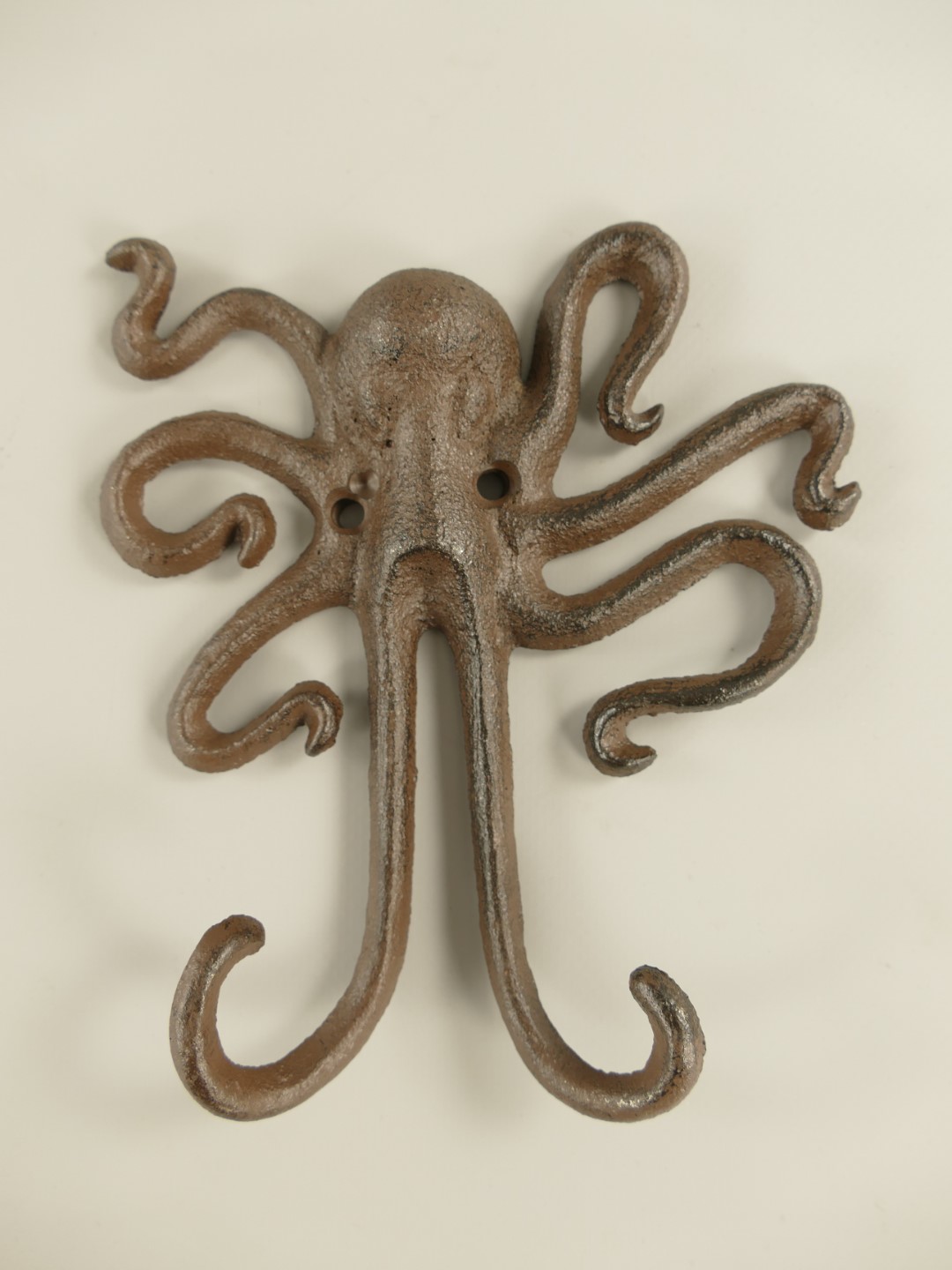Wandhaken Oktopus Gußeisen rustikal braun H.15cm Wandhaken Oktopus Gußeisen rustikal braun H.15cm