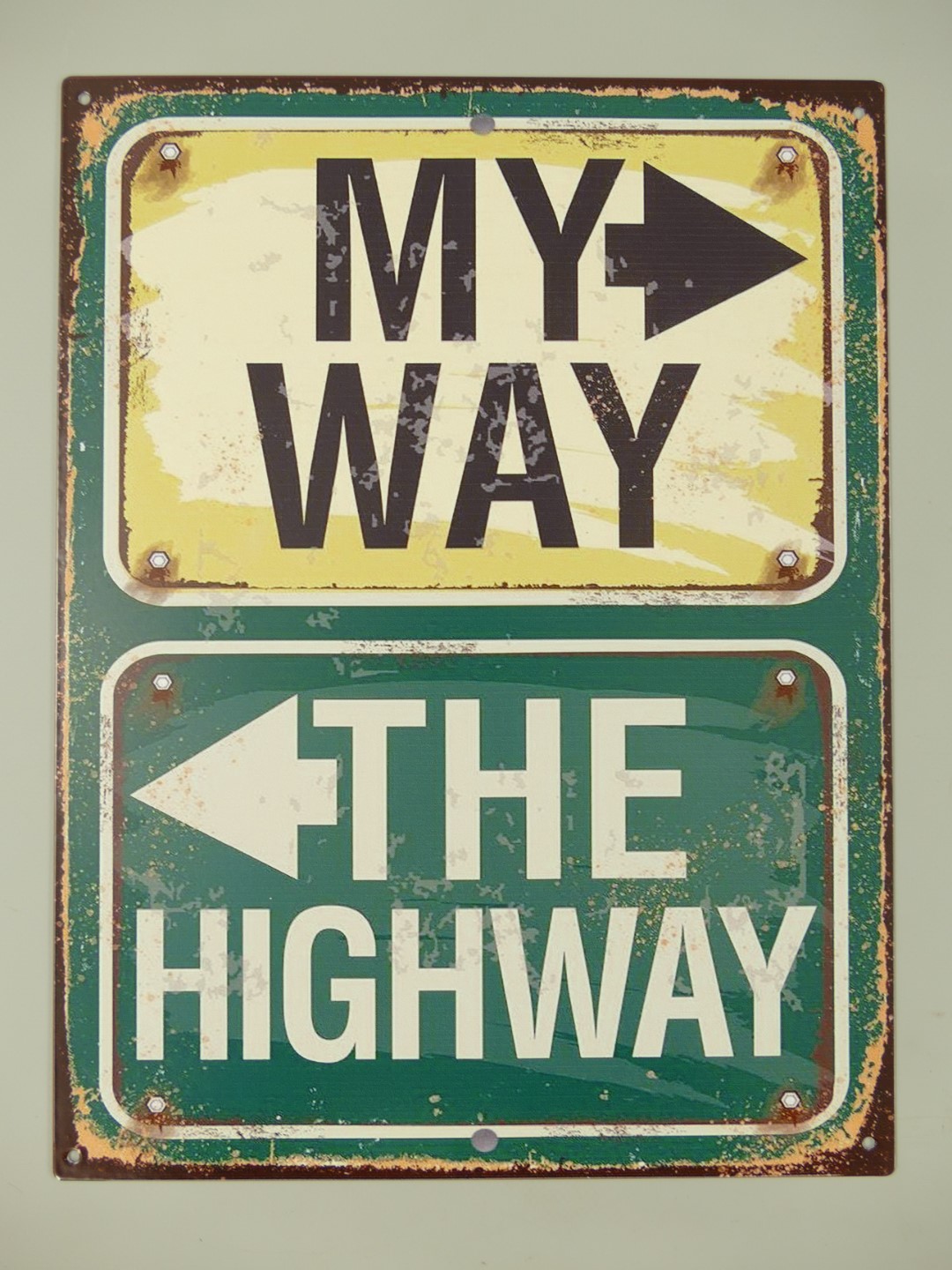 Wandschild Eisen My Way H.33cm Wandschild Eisen My Way H.33cm