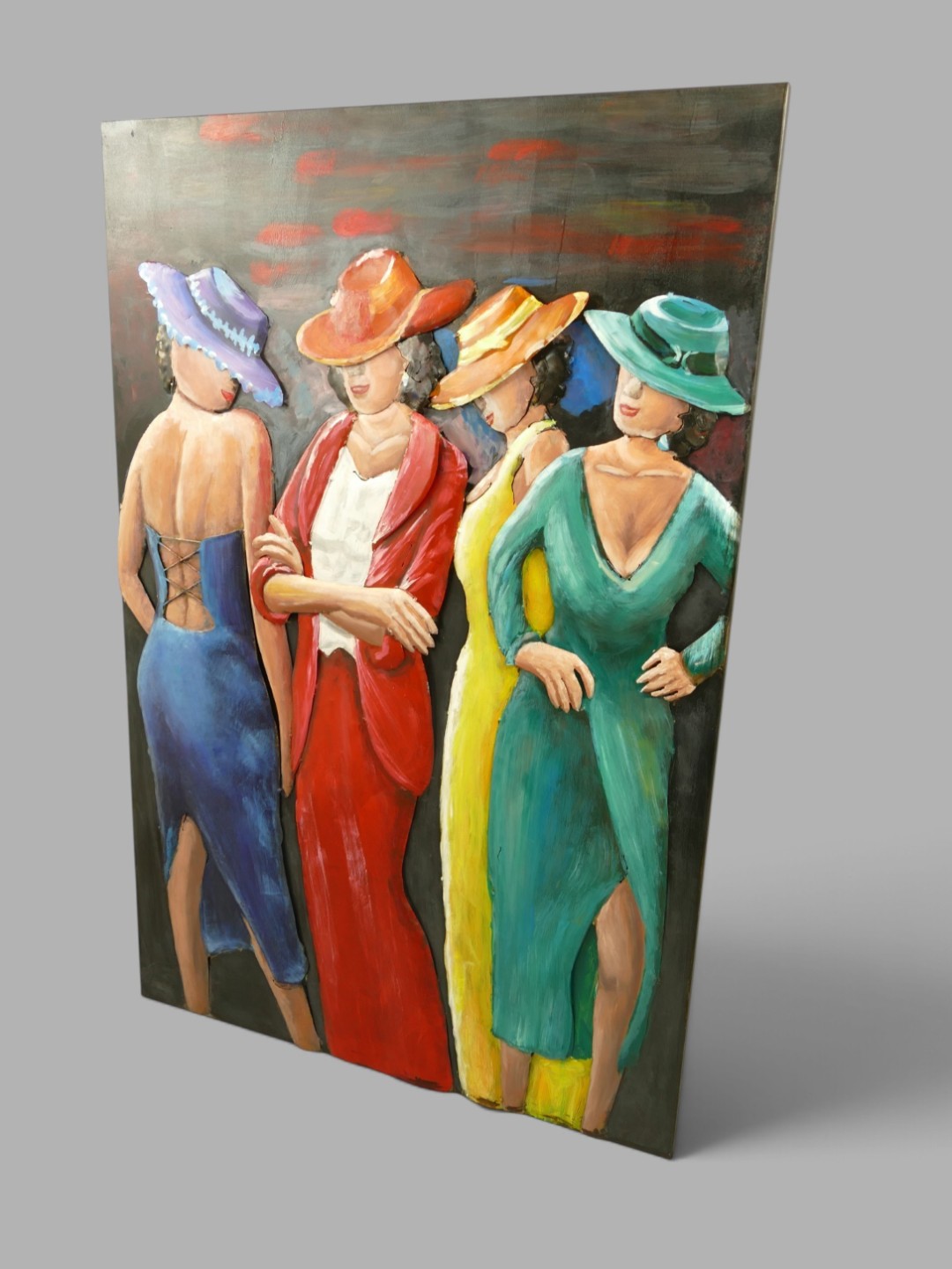 (*) Metallbild (3D) Frauen Eisen H.120x80cm
