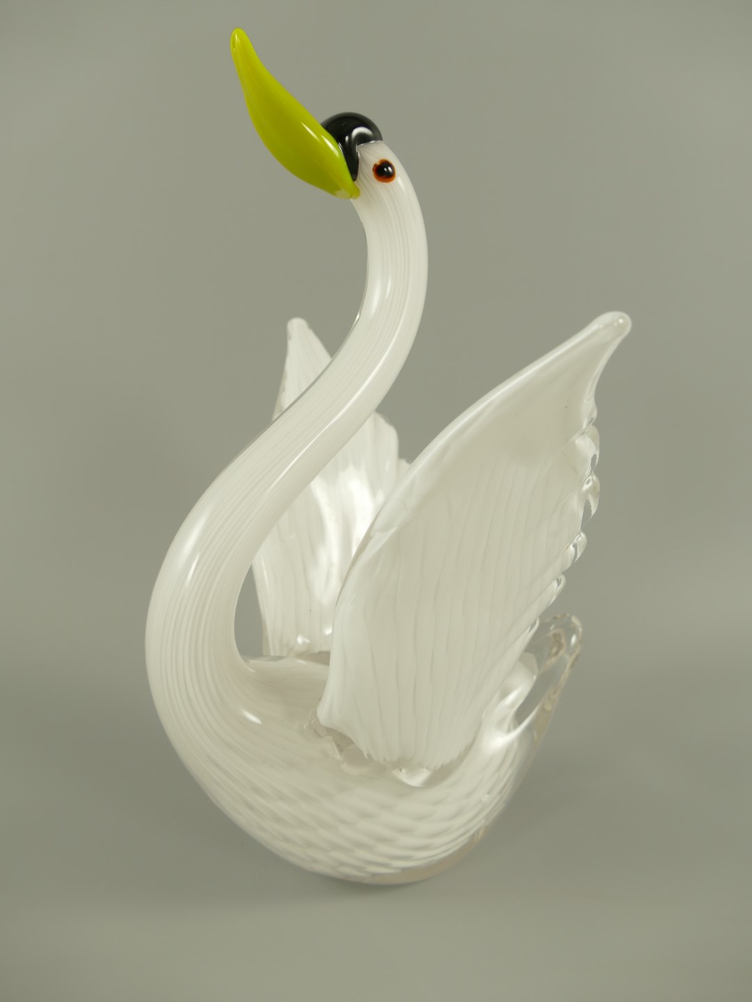 Glasfigur Schwan farbe H.30cm
