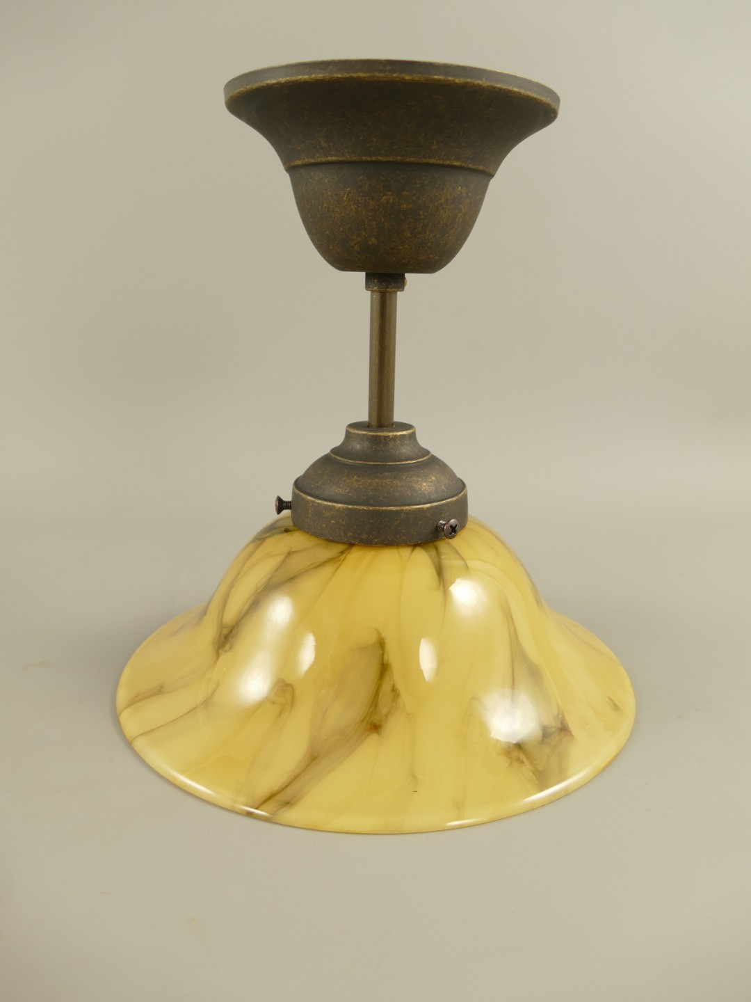 Schirm/Lampe(E27) Messing brün.(111.166-1B) H.30cm Schirm/Lampe(E27) Messing brün.(111.166-1B) H.30cm