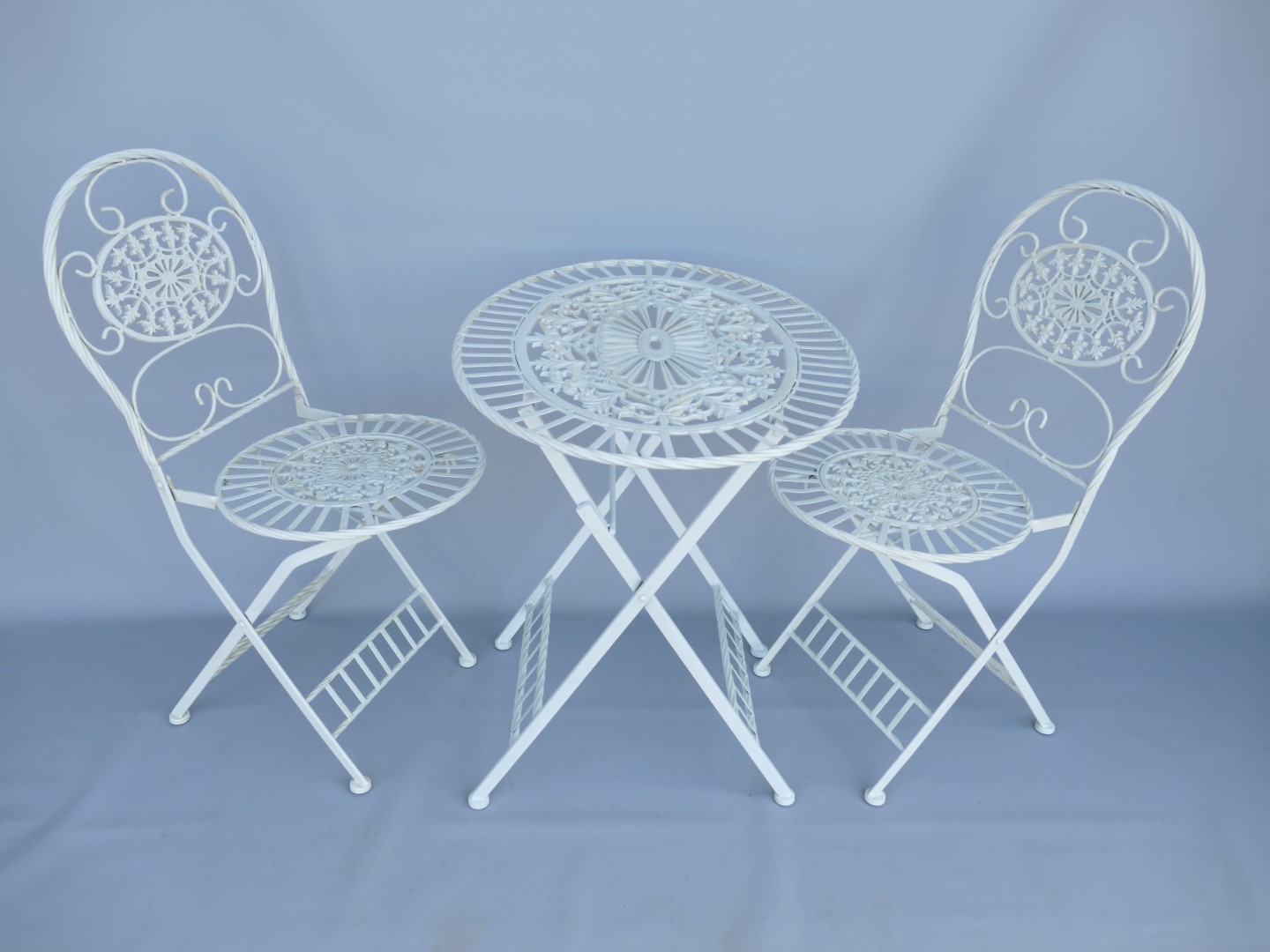 (*)*NT 2xStuhl und Tisch OVAL Gußeisen weiss SET! (*)*NT 2xStuhl und Tisch OVAL Gußeisen weiss SET!