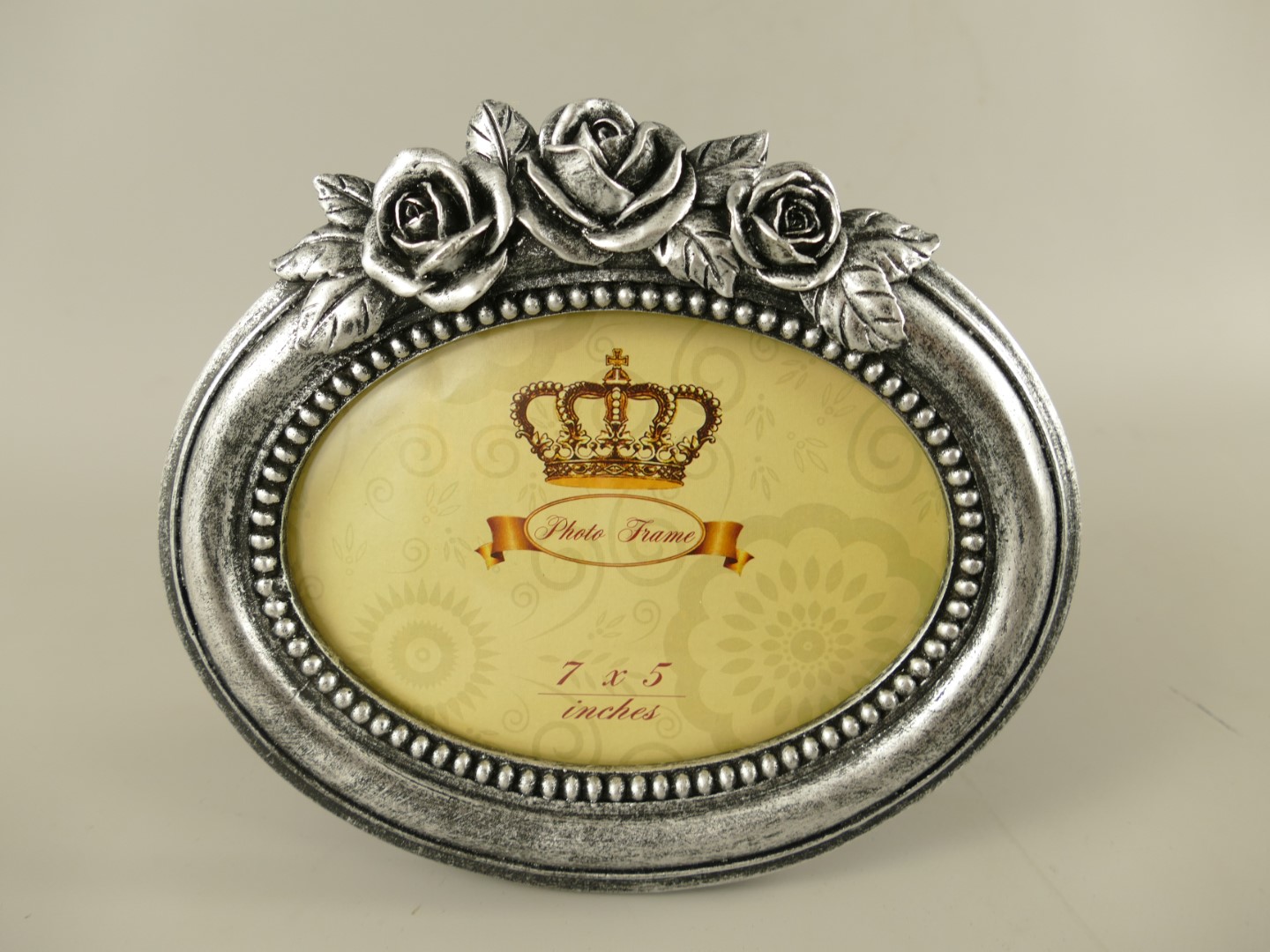 *ANG. Bilderrahmen(7x5) Polyst. Silber farb H.20cm *ANG. Bilderrahmen(7x5) Polyst. Silber farb H.20cm