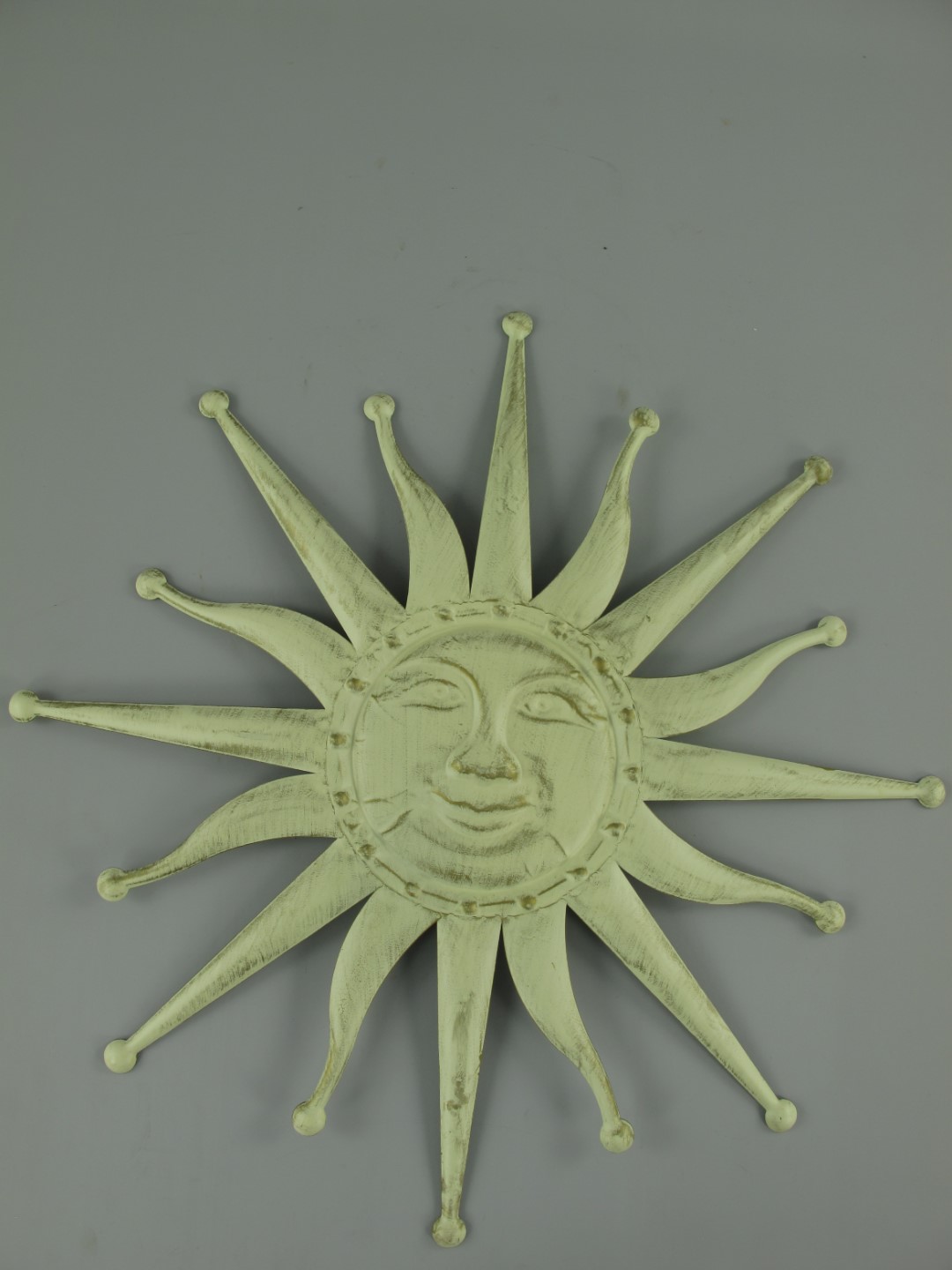 *A? Wand Ornament Sonne Eisen Weiss/gold D.60cm *A? Wand Ornament Sonne Eisen Weiss/gold D.60cm