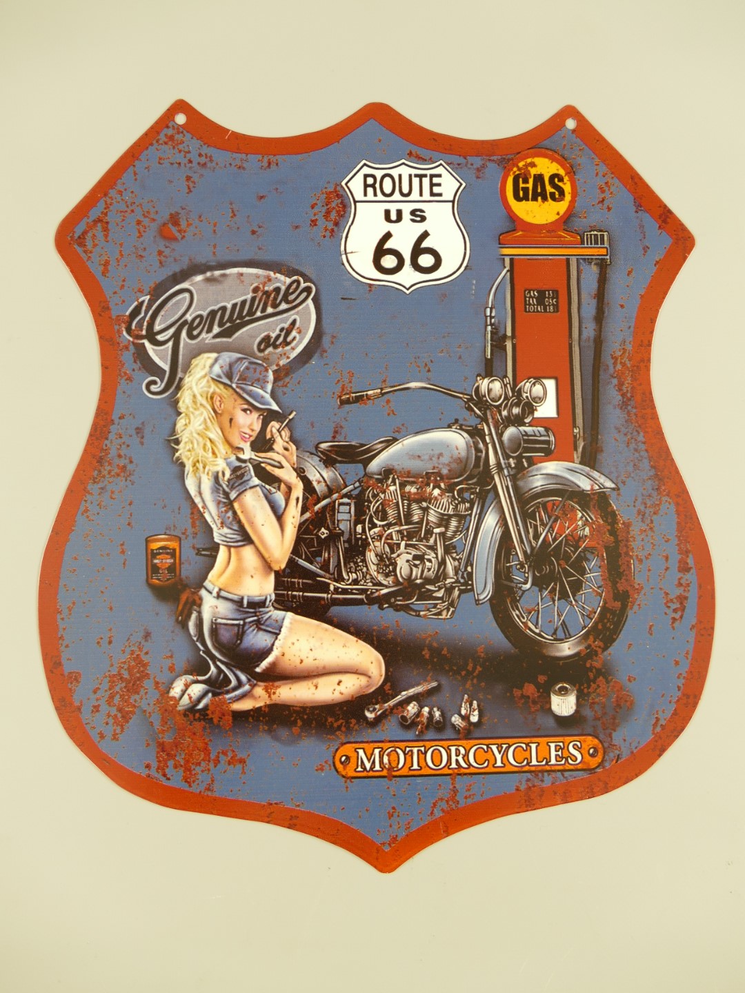 *ANG. Wandschild Eisen Motor H.35x30cm *ANG. Wandschild Eisen Motor H.35x30cm