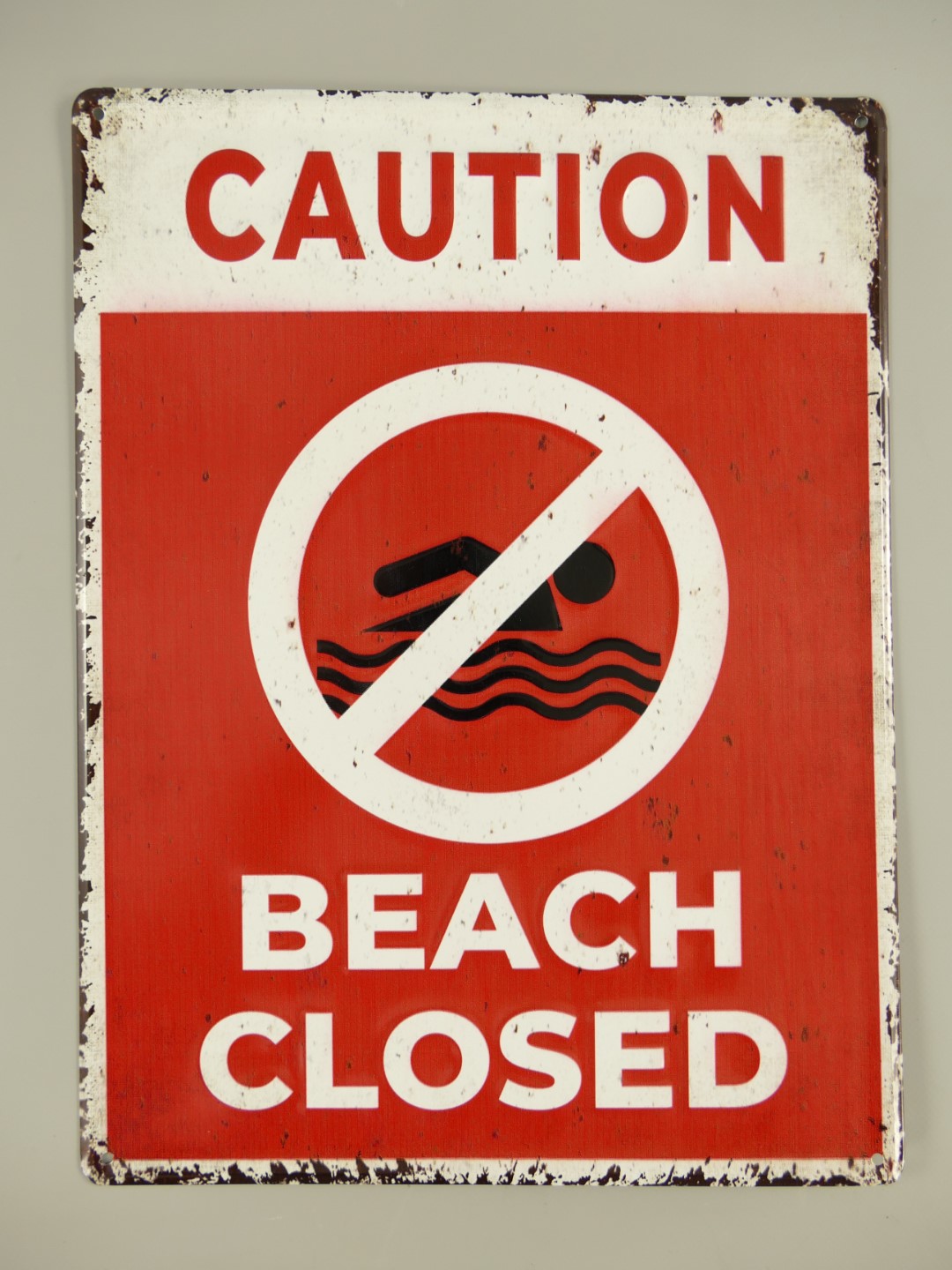 *ANG. Wandschild(Gestanzt) Beach Closed H.40x30cm *ANG. Wandschild(Gestanzt) Beach Closed H.40x30cm