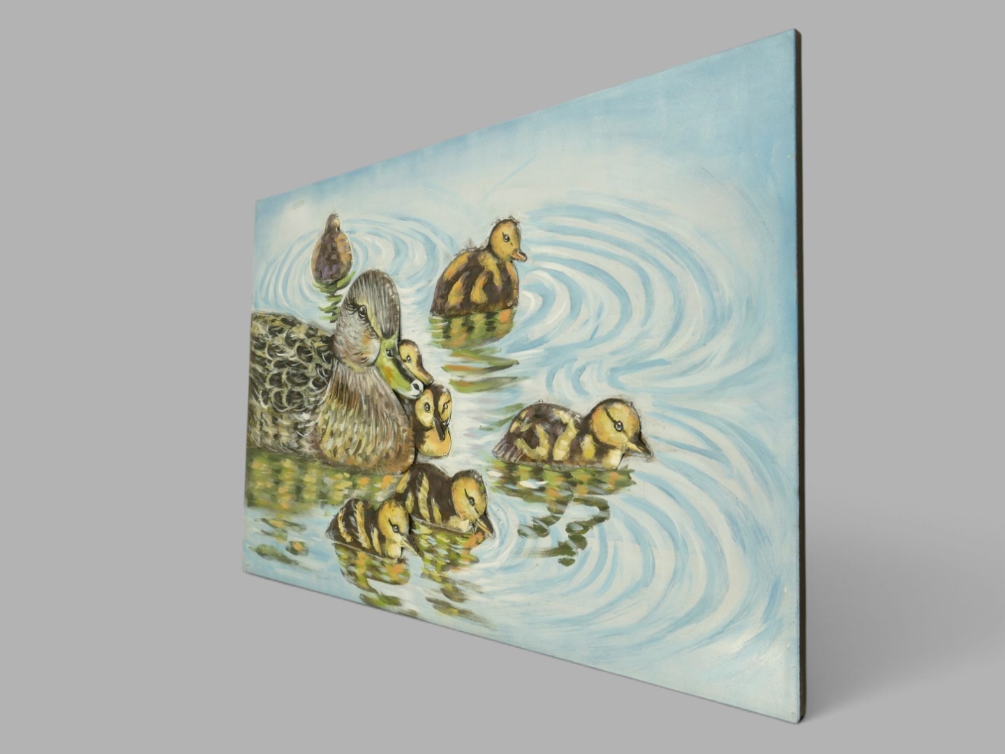 (*) Metallbild (3D) Ente Eisen L.120x80cm
