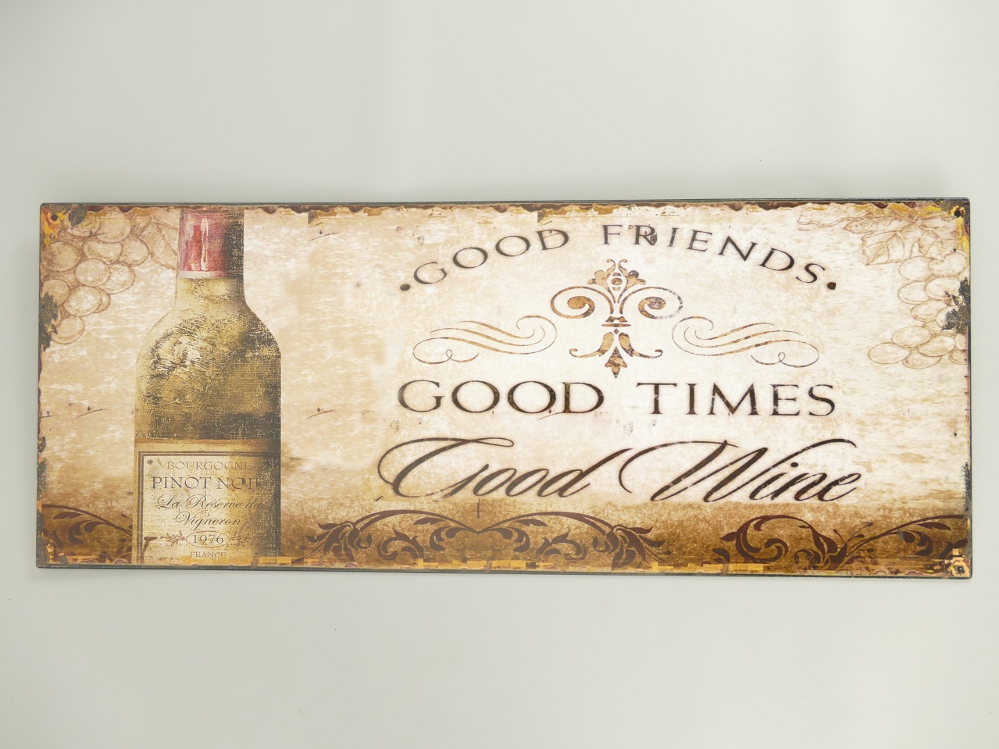 Wandschild Eisen Good Times H.20x50cm Wandschild Eisen Good Times H.20x50cm