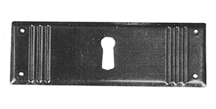 Beschlag Messing brün. mit Loch 32x95mm