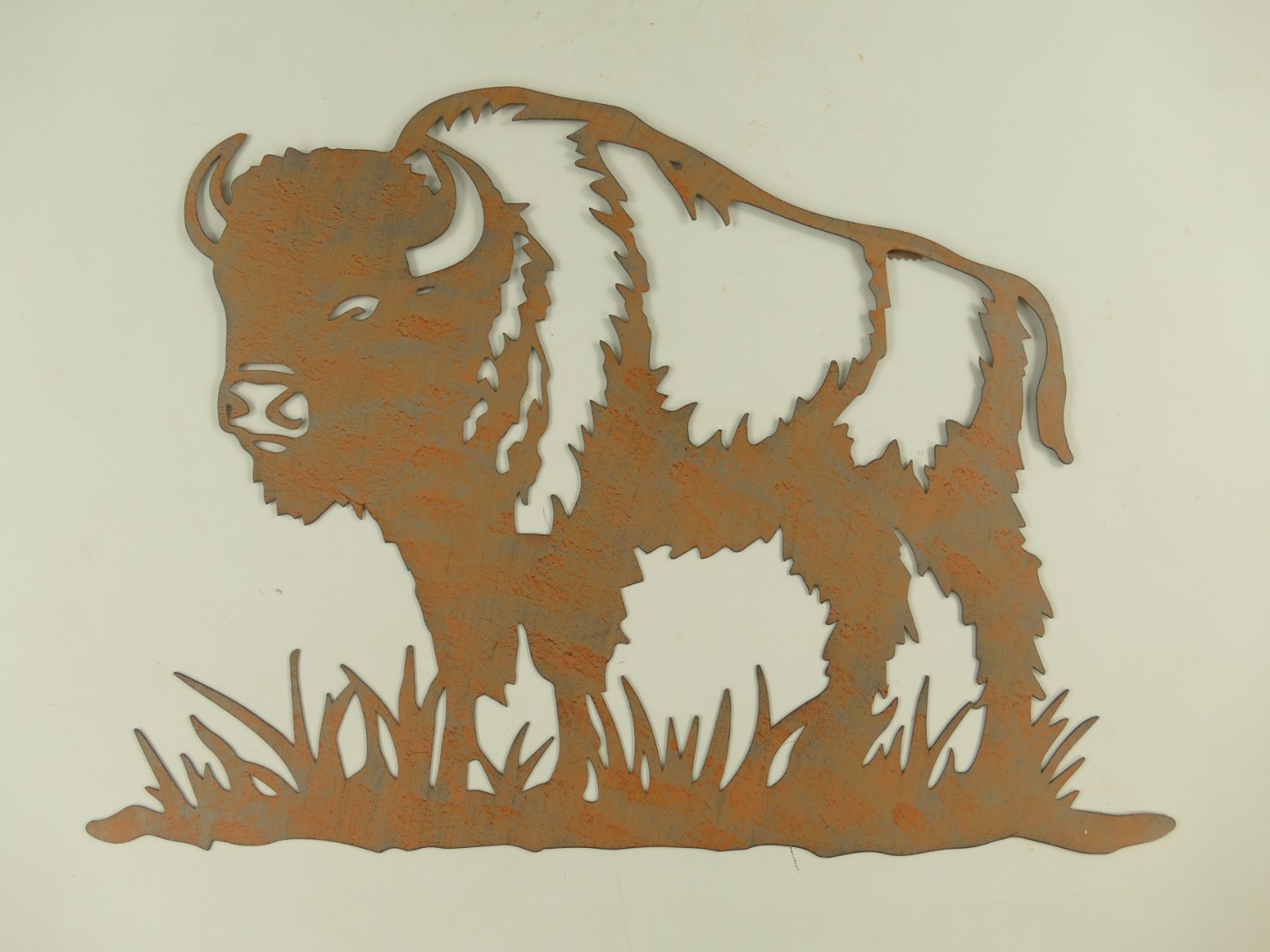 Wand Ornament Bison rustikal Eisen L.56cm Wand Ornament Bison rustikal Eisen L.56cm