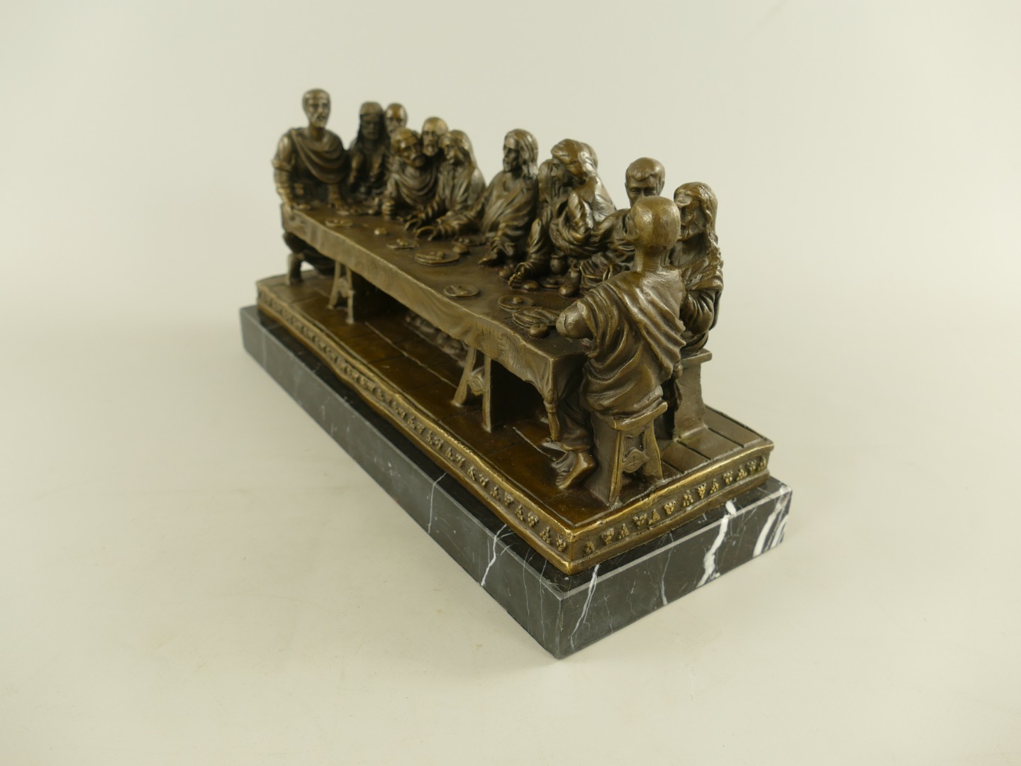 Figur Bronze Das letzte Abendmahl L.34cm