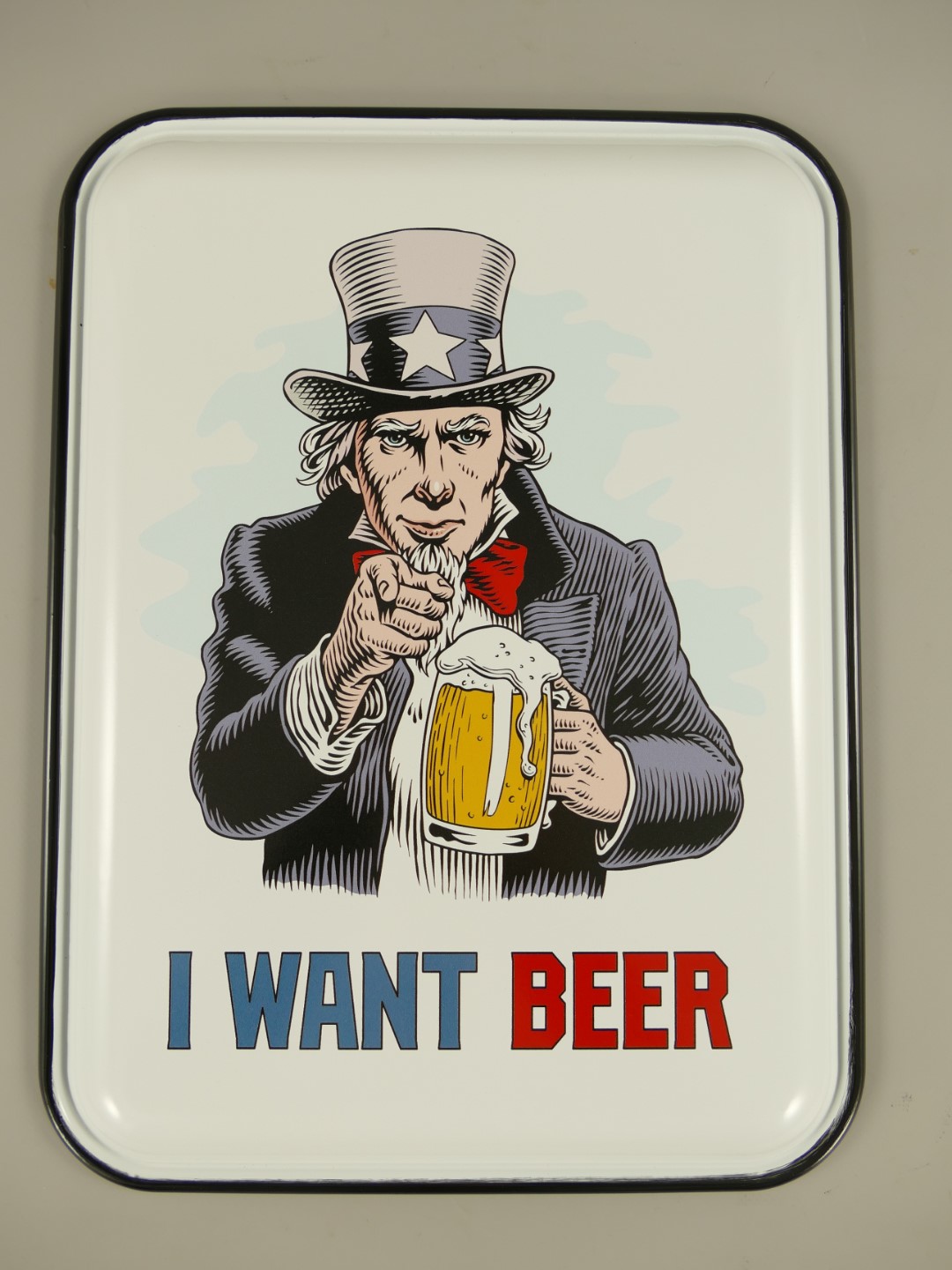 Wandschild I want Beer H.40x30cm