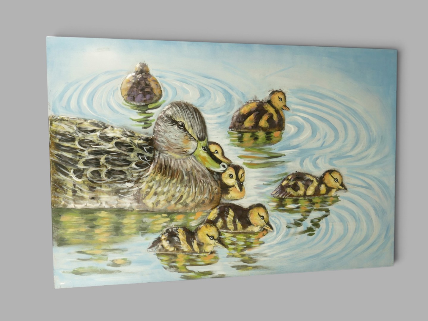 (*) Metallbild (3D) Ente Eisen L.120x80cm