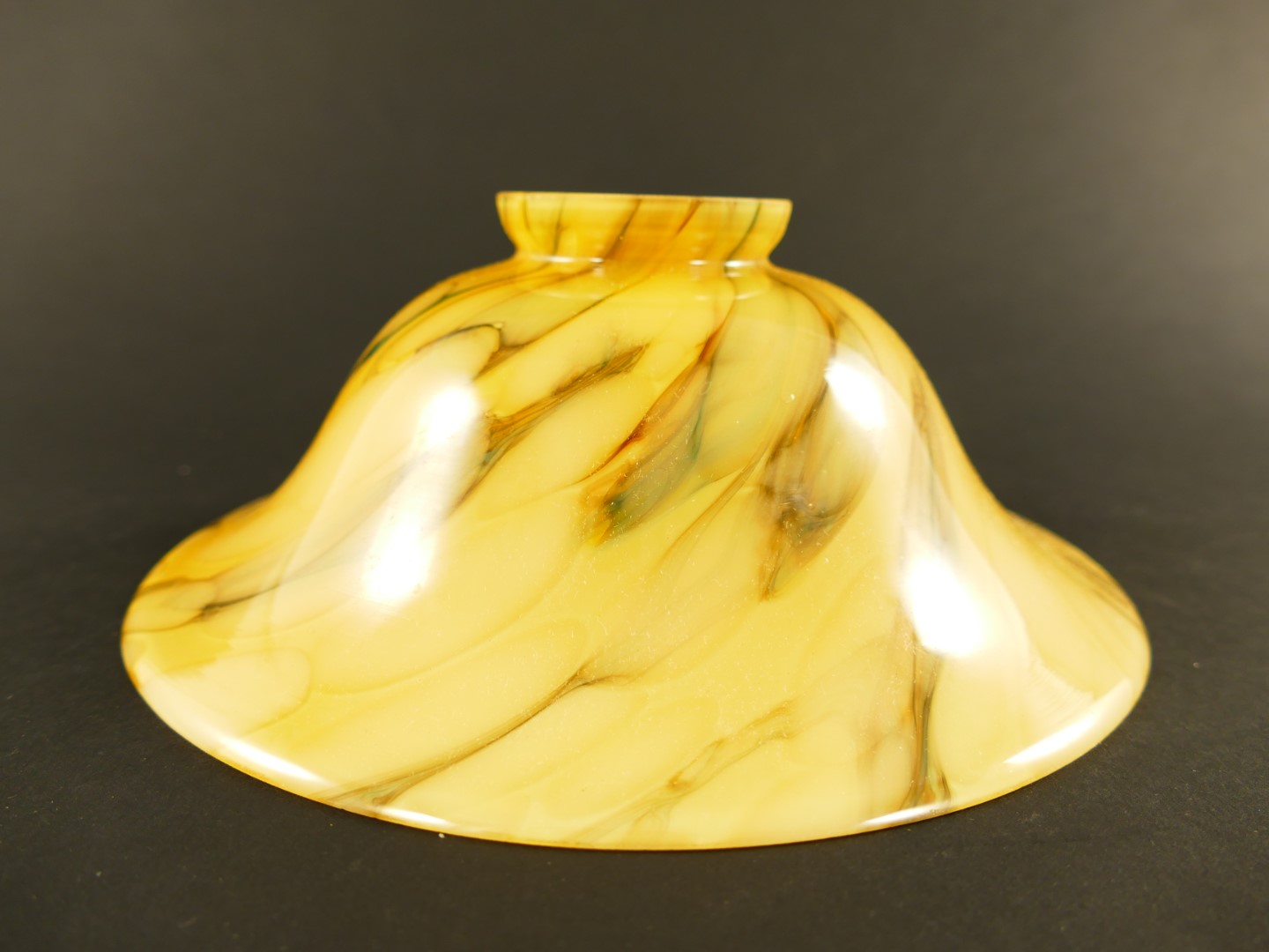 Schirm gelb marmoriert Gh.6cm D.20cm Schirm gelb marmoriert Gh.6cm D.20cm