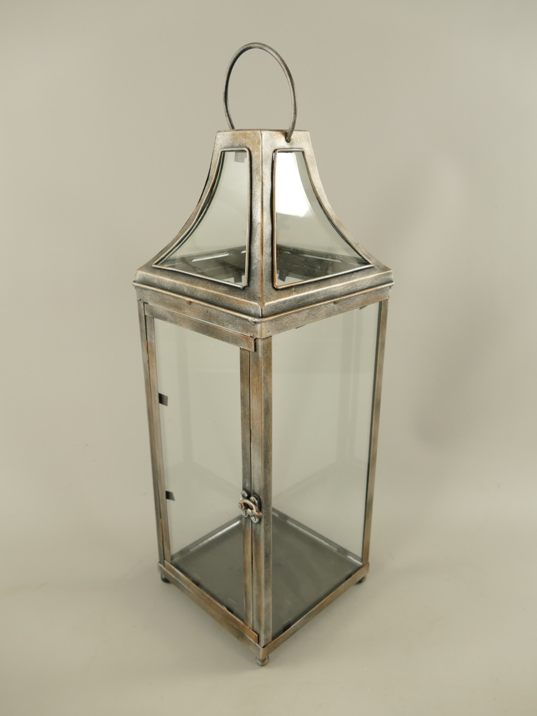 (*)Laterne rustikal Eisen farbe H.44cm