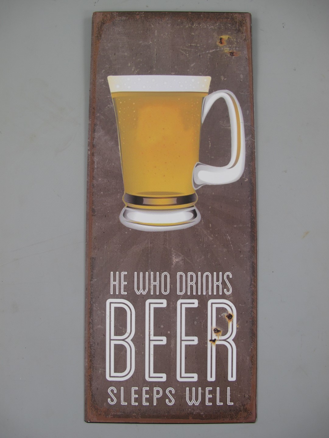 Wandschild Eisen Beer Sleeps Well H.50x20cm Wandschild Eisen Beer Sleeps Well H.50x20cm