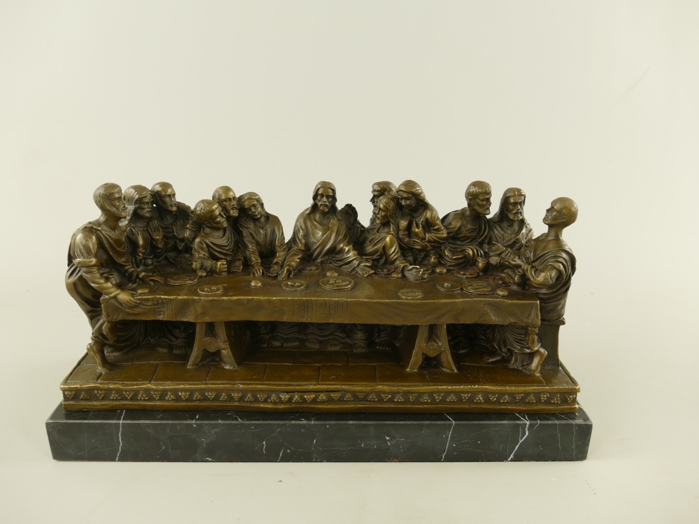 Figur Bronze Das letzte Abendmahl L.34cm
