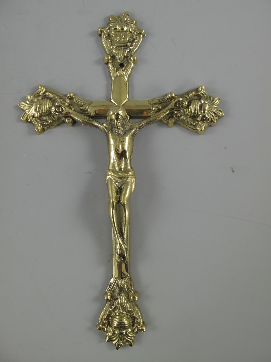 Wandkruzifix Messing H.32x20x2cm P/St. Wandkruzifix Messing H.32x20x2cm P/St.