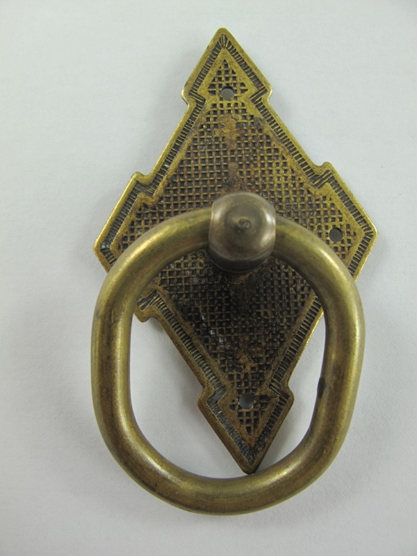 Beschlag Ring Messing brüniert 38x62(Ring-OV*35mm)