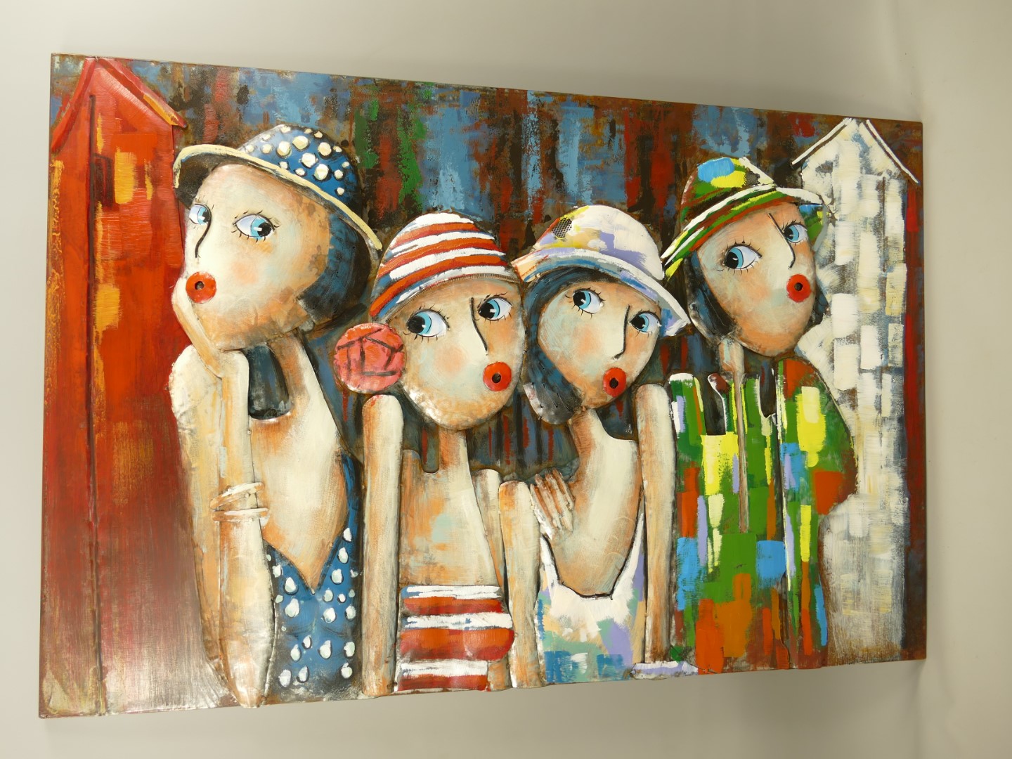 (*) Metallbild (3D) Eisen Frauen L.120x80cm