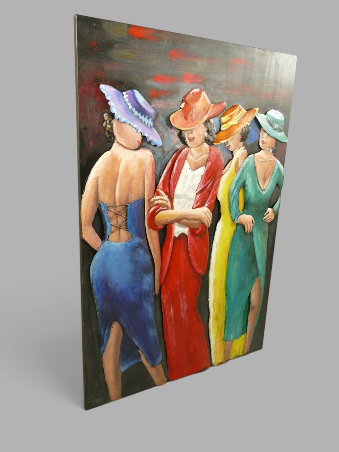 (*) Metallbild (3D) Frauen Eisen H.120x80cm