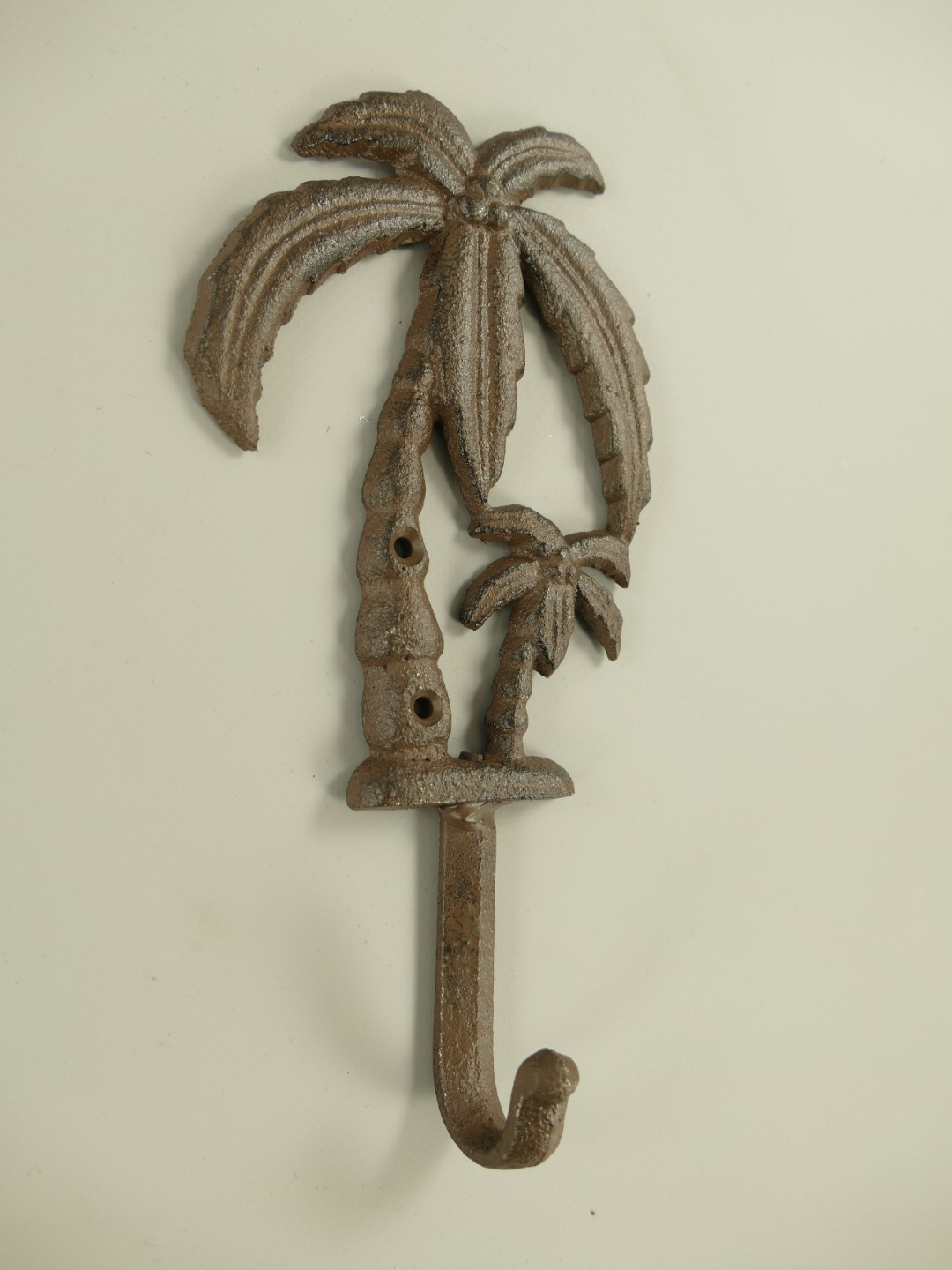 Wandhaken Palme Eisen rustikal braun H.21cm Wandhaken Palme Eisen rustikal braun H.21cm